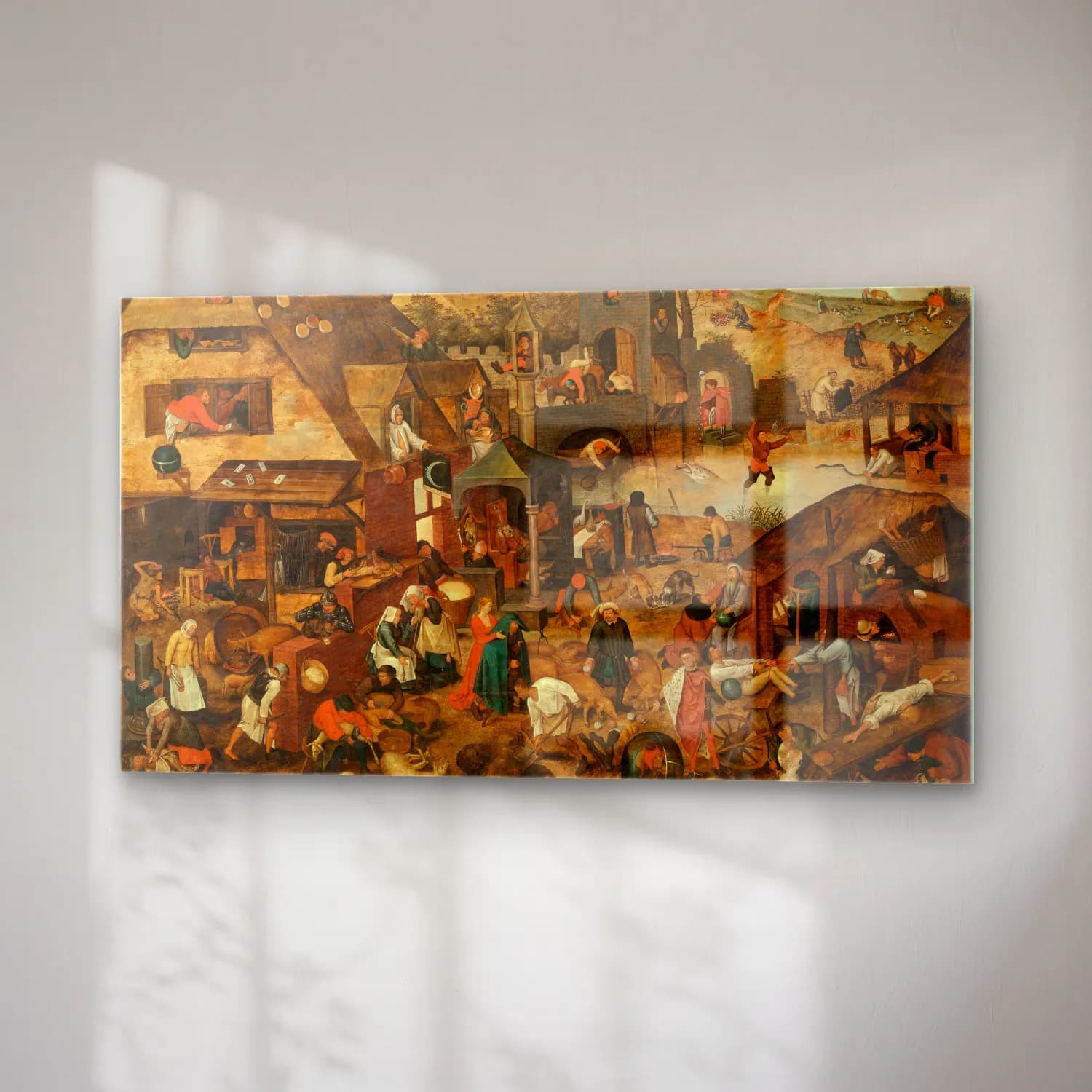 Pieter Brueghel The Younger – Proverbs cam tablo — sağ açıdan görünüm