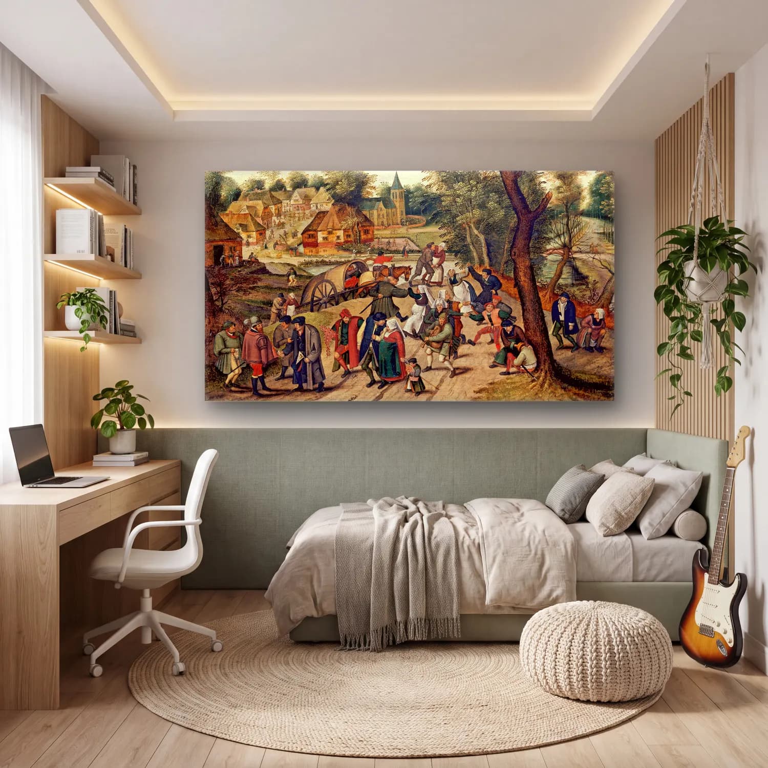 Pieter Brueghel The Younger – Return from the Kermesse cam tablo — genç odasında
