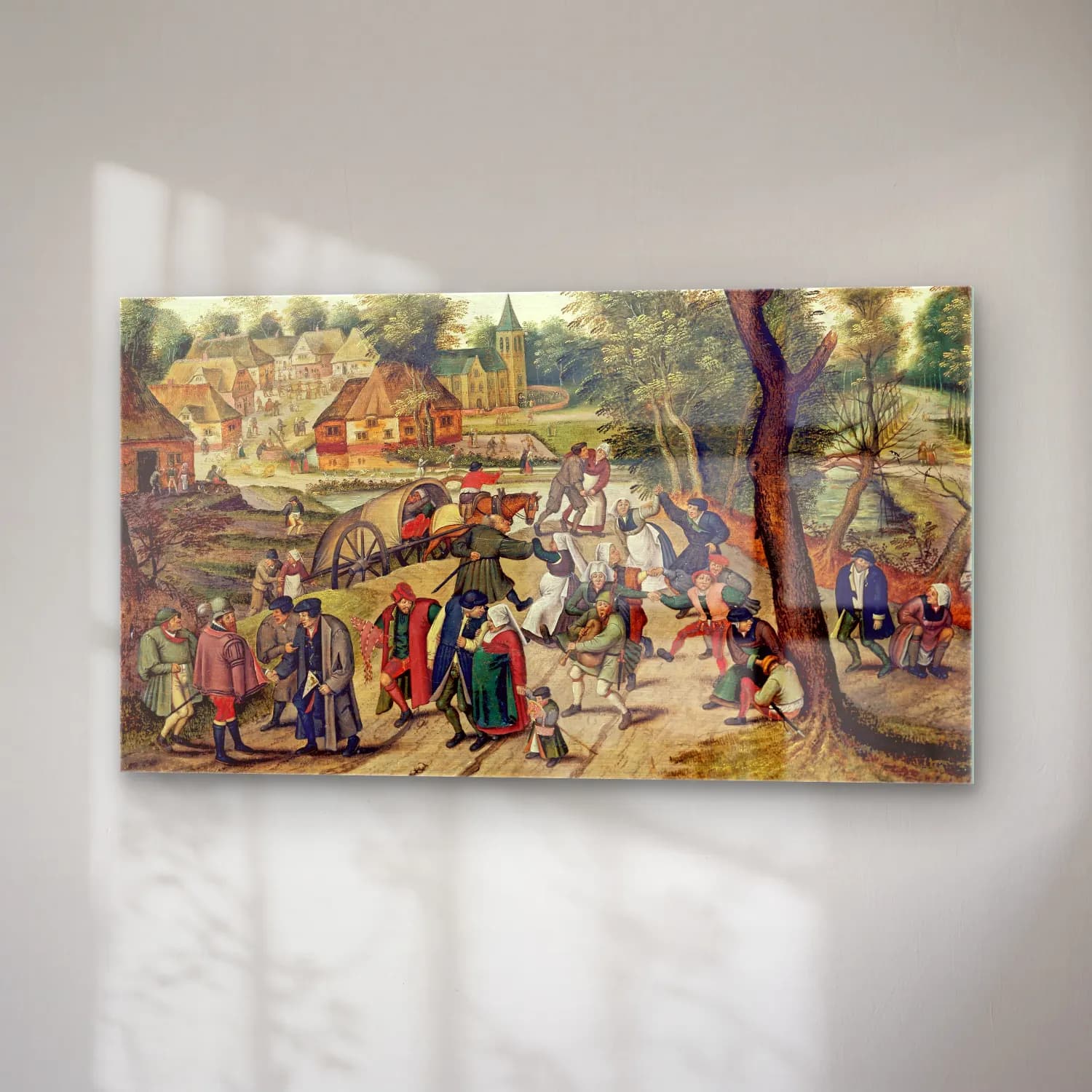 Pieter Brueghel The Younger – Return from the Kermesse cam tablo — sağ açıdan görünüm