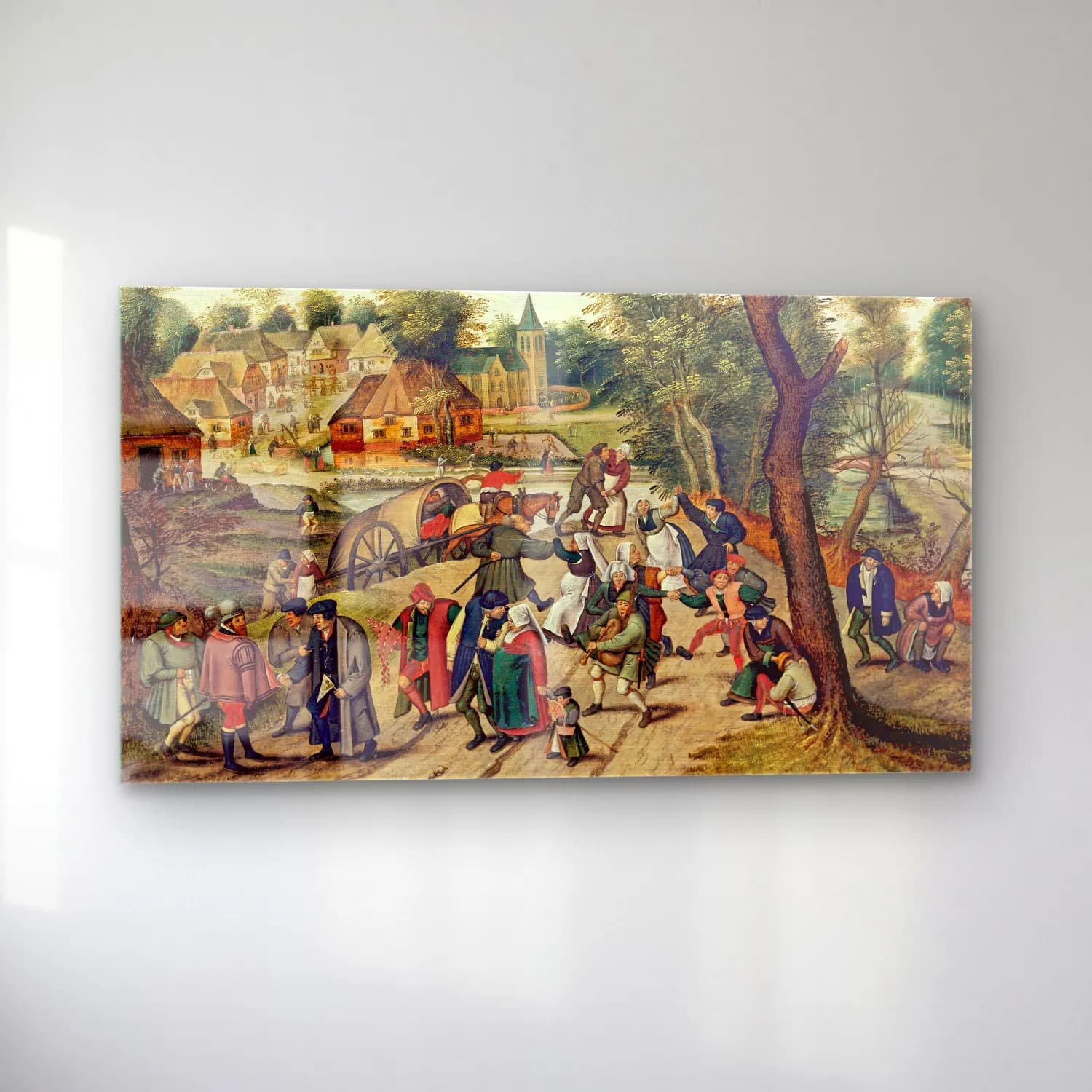 Pieter Brueghel The Younger – Return from the Kermesse cam tablo — sol açıdan görünüm