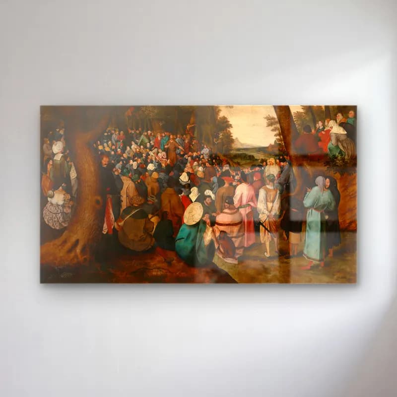 Pieter Brueghel The Younger – Saint John the Baptist Preaching cam tablo — Pieter Brueghel The Younger – Saint John the Baptist Preaching — yağlı boya dini sahne