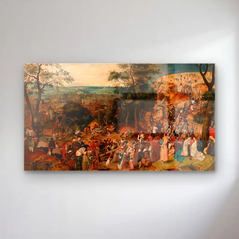 Pieter Brueghel The Younger – The Bearing of the Cross cam tablo — Pieter Brueghel The Younger – The Bearing of the Cross — yağlı boya savaş sahnesi