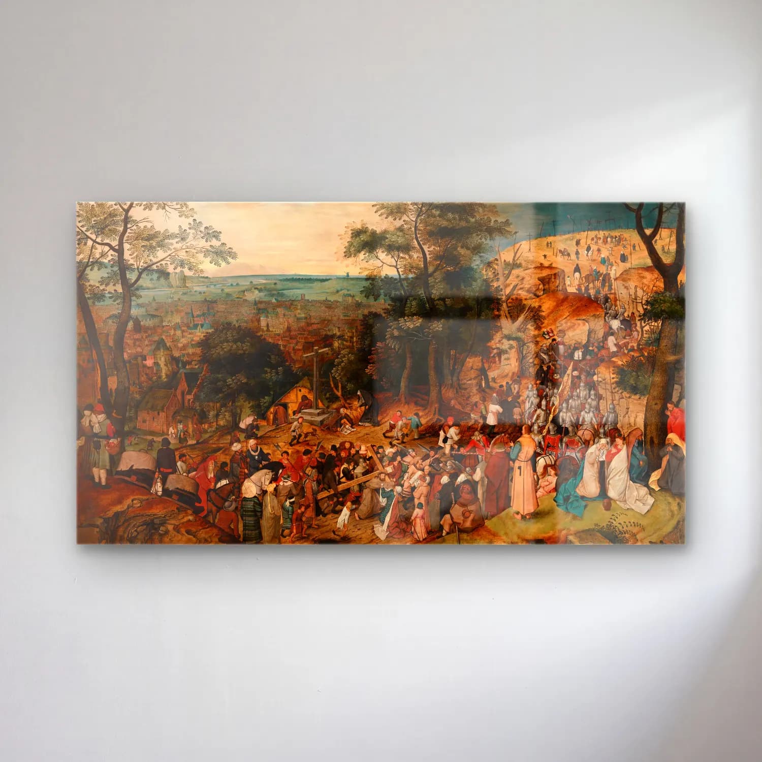 Pieter Brueghel The Younger – The Bearing of the Cross cam tablo — Pieter Brueghel The Younger – The Bearing of the Cross — yağlı boya savaş sahnesi