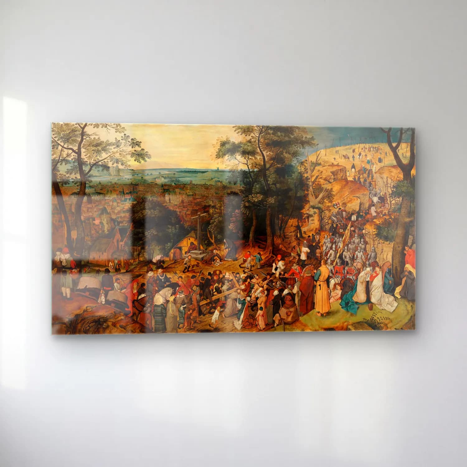 Pieter Brueghel The Younger – The Bearing of the Cross cam tablo — sol açıdan görünüm