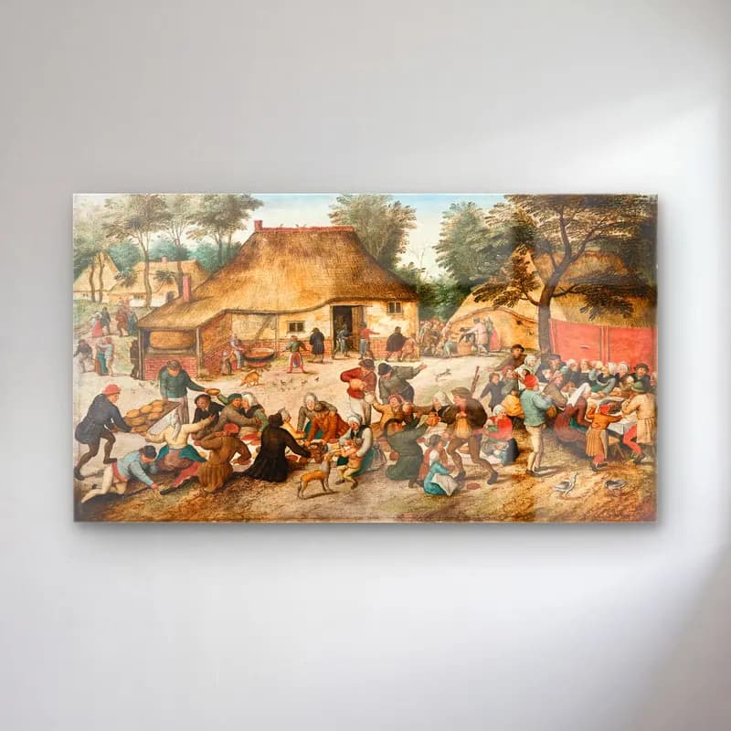 Pieter Brueghel The Younger – The Peasant Wedding cam tablo — Pieter Brueghel The Younger – The Peasant Wedding — vintage savaş sahnesi