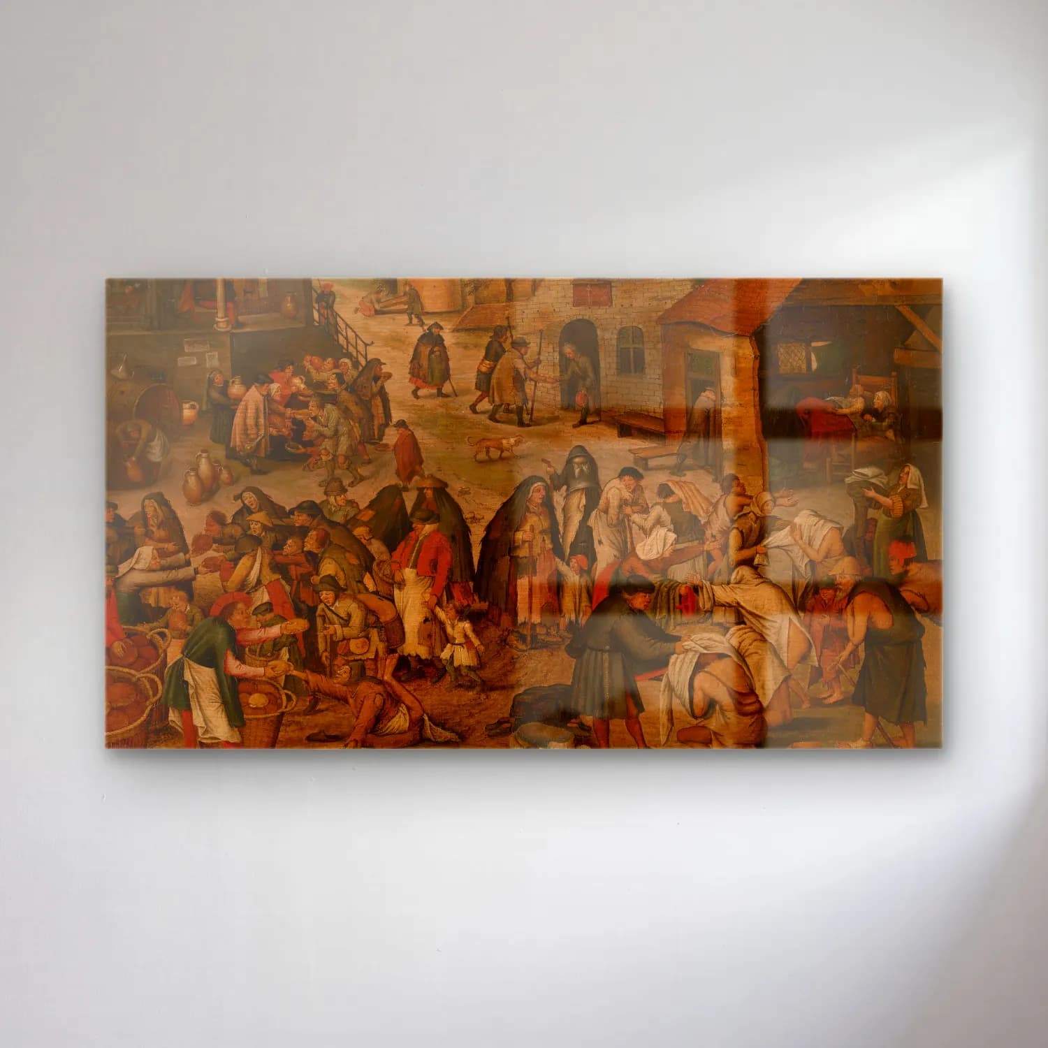Pieter Brueghel The Younger – The Seven Acts of Mercy cam tablo — Pieter Brueghel The Younger – The Seven Acts of Mercy — yağlı boya dini sahne
