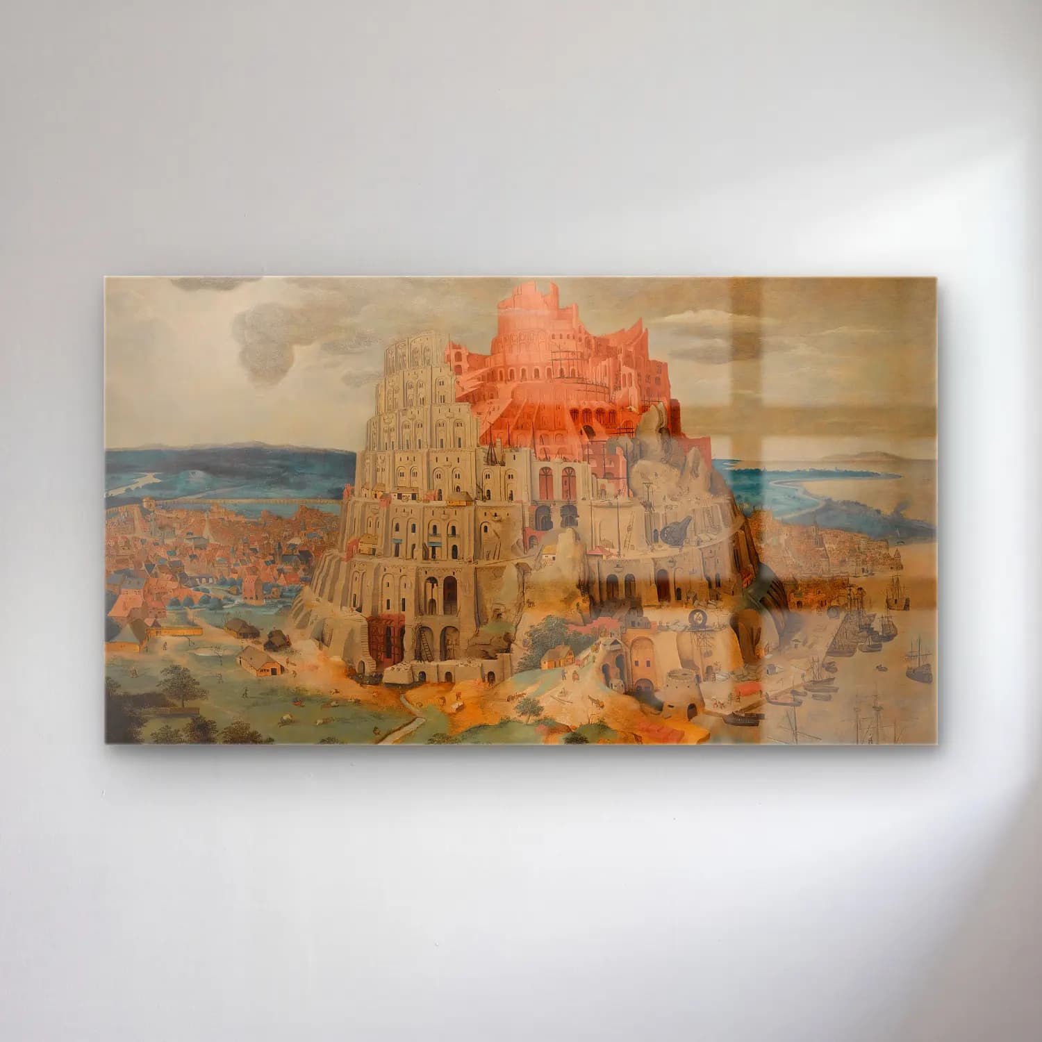 Pieter Brueghel The Younger – The Tower Of Babel cam tablo — Pieter Brueghel The Younger – The Tower Of Babel — yağlı boya şato