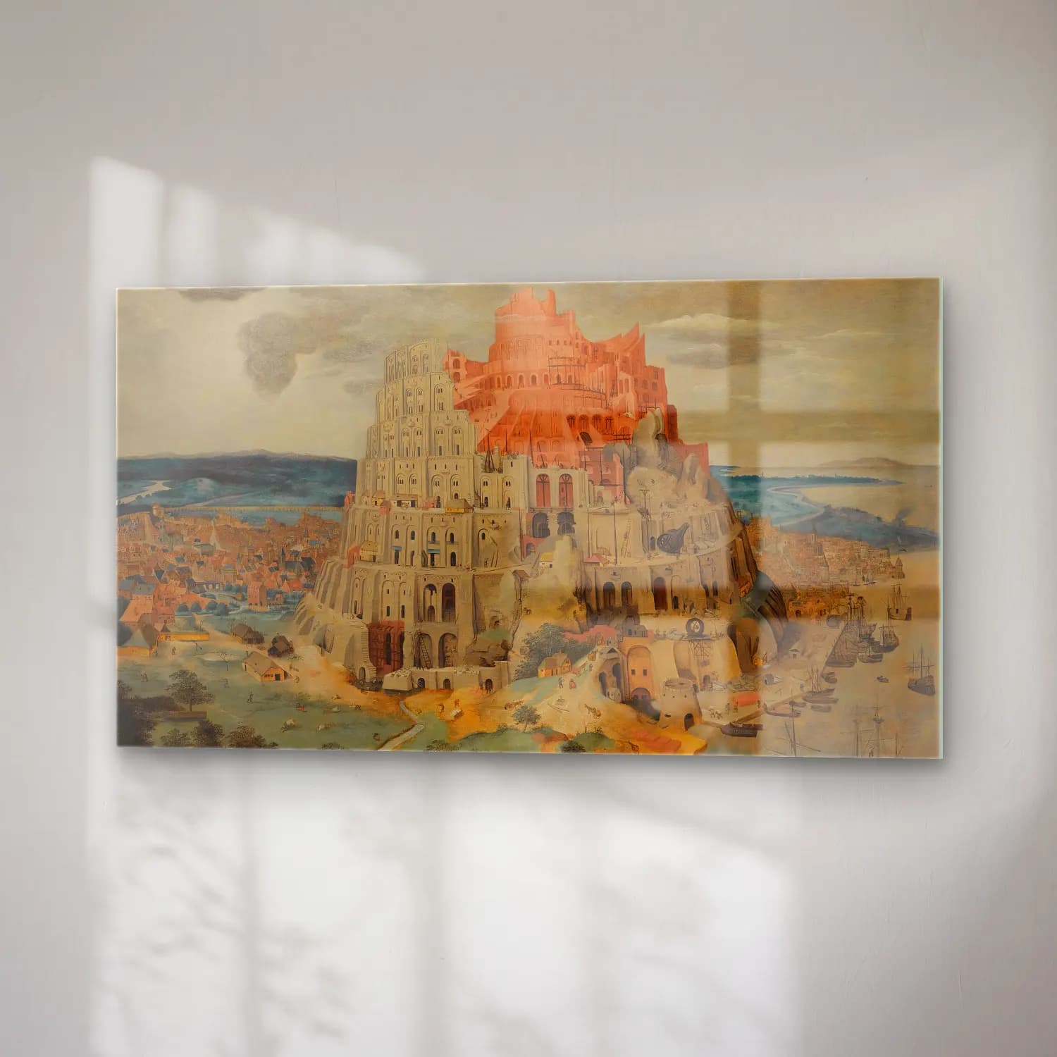 Pieter Brueghel The Younger – The Tower Of Babel cam tablo — sağ açıdan görünüm