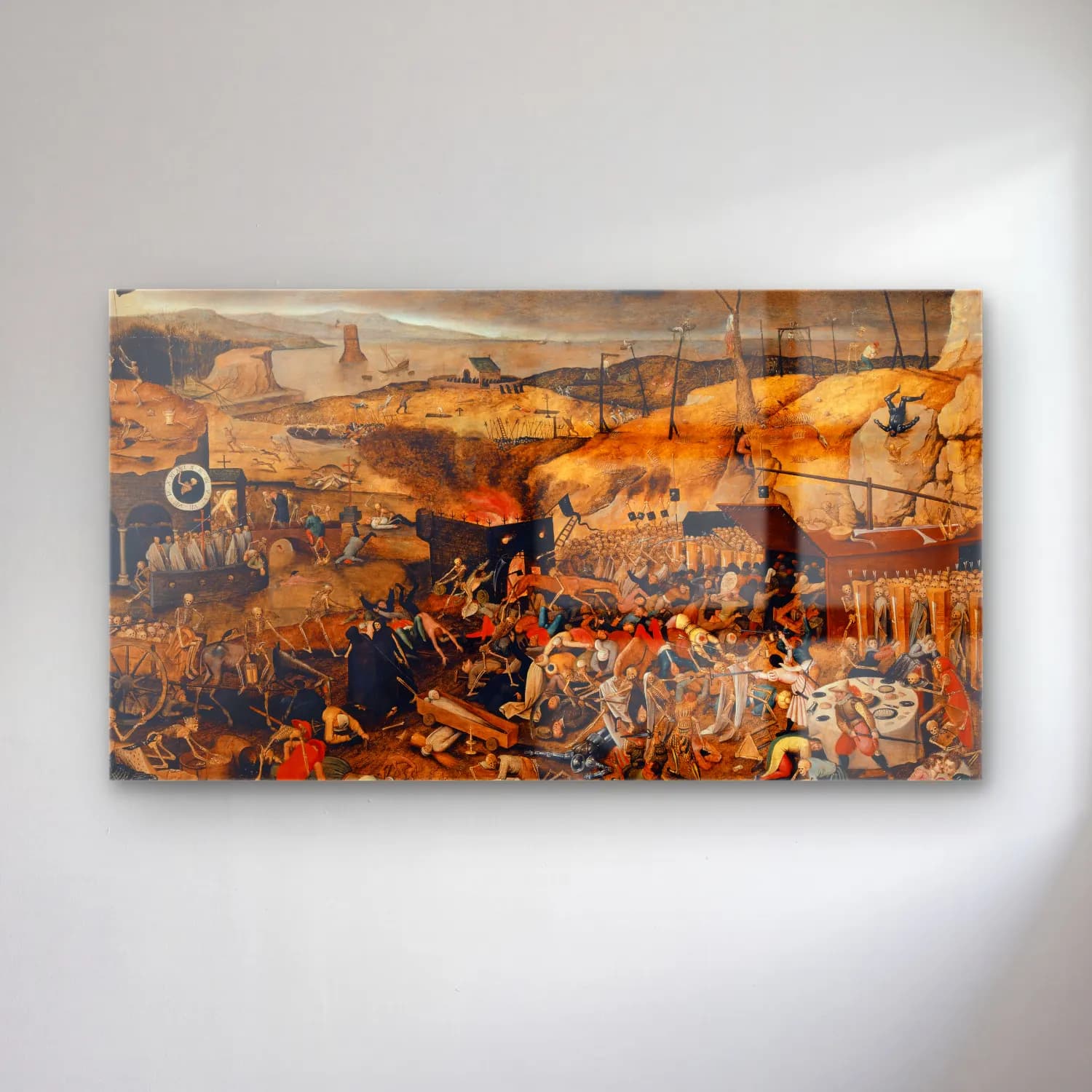 Pieter Brueghel The Younger – The Triumph of Death cam tablo — Pieter Brueghel The Younger – The Triumph of Death — yağlı boya savaş sahnesi