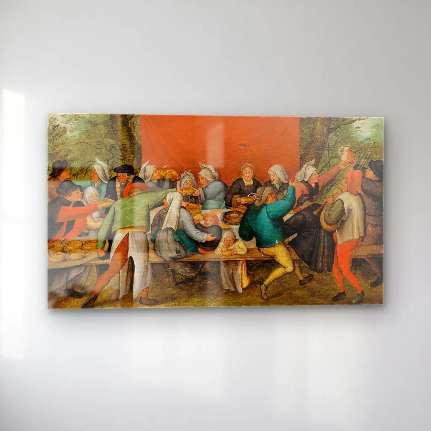 Pieter Brueghel The Younger – The Wedding Feast cam tablo — sol açıdan görünüm