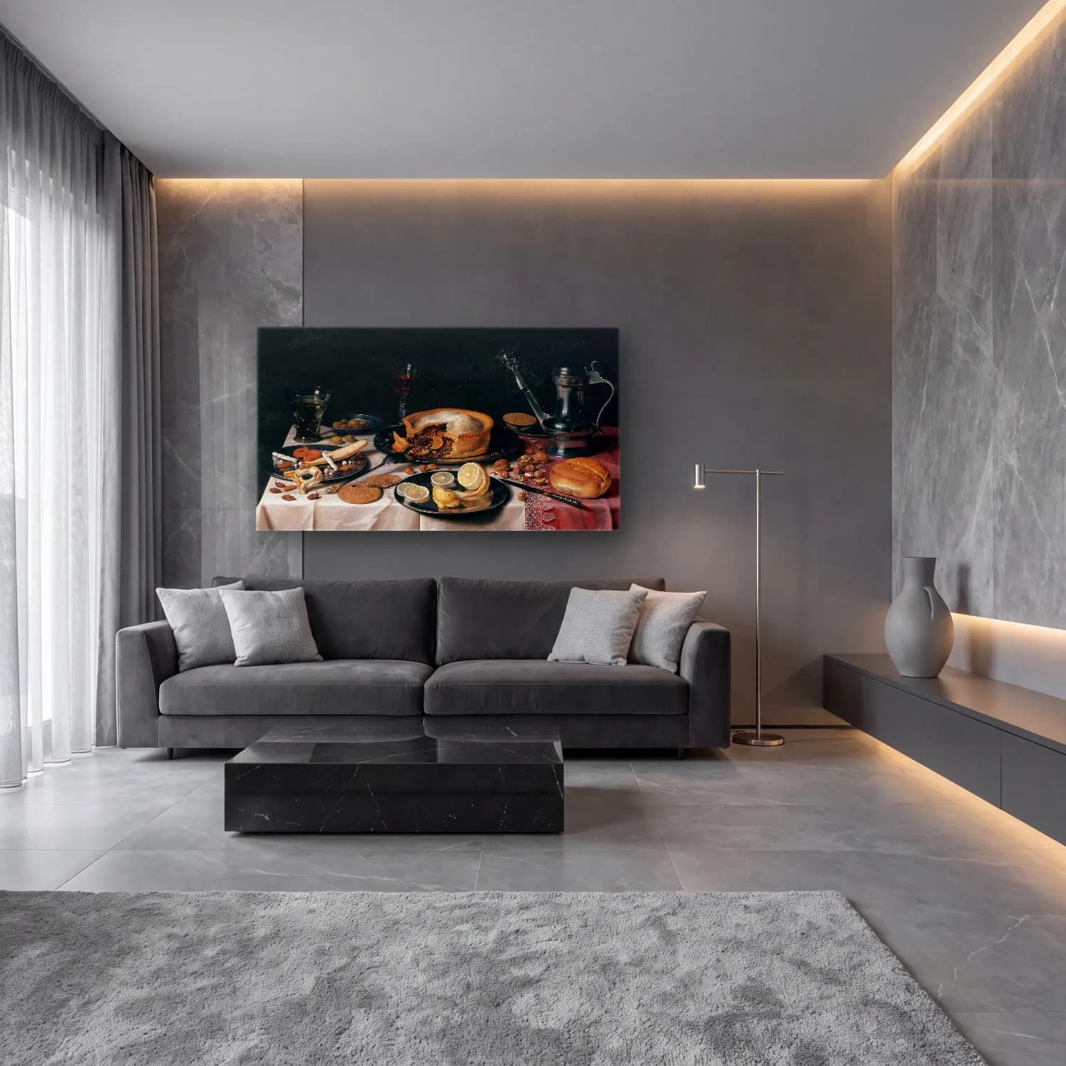 Pieter Claesz – Still Life cam tablo — lüks salon duvarında