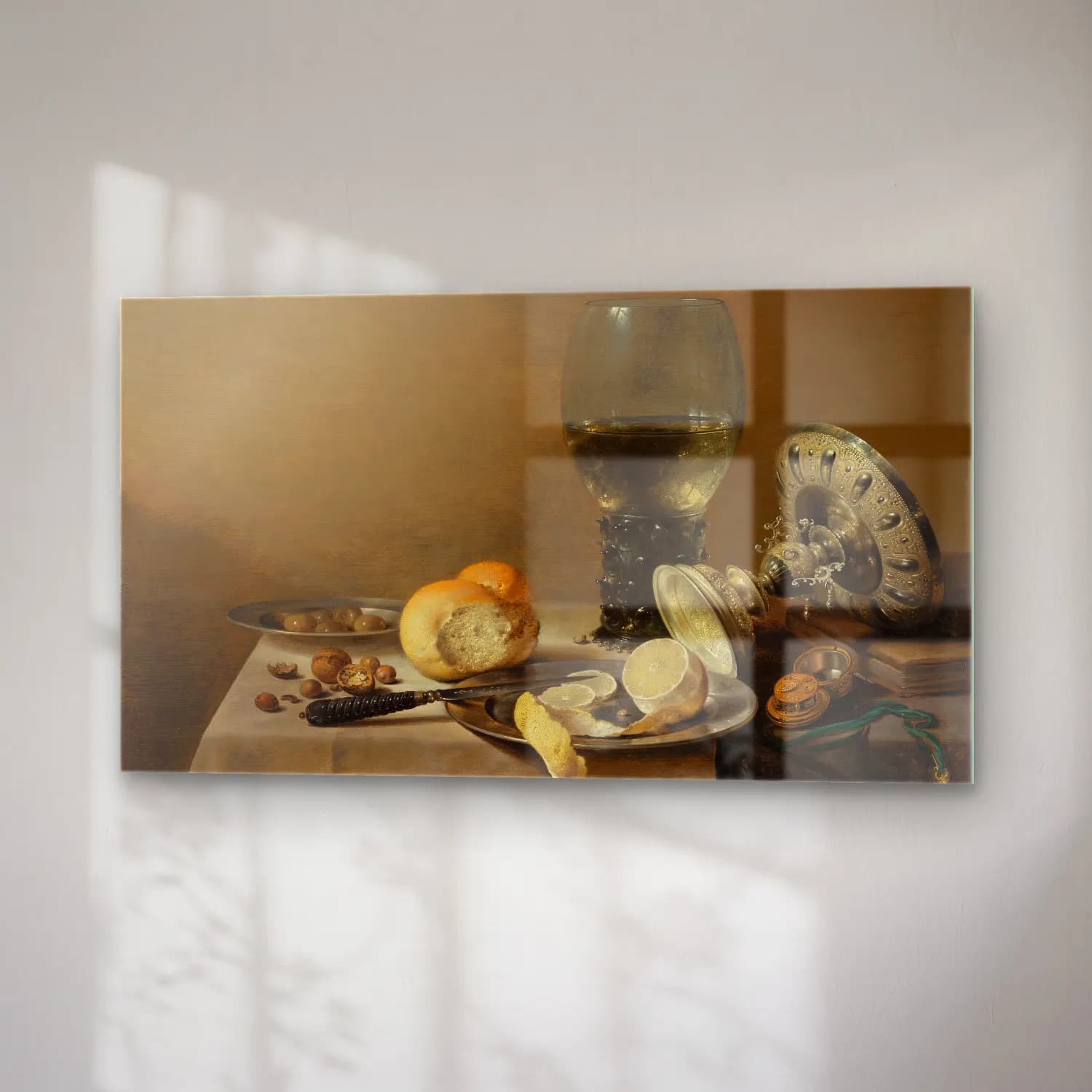 Pieter Claesz – Still Life with Tazza cam tablo — sağ açıdan görünüm