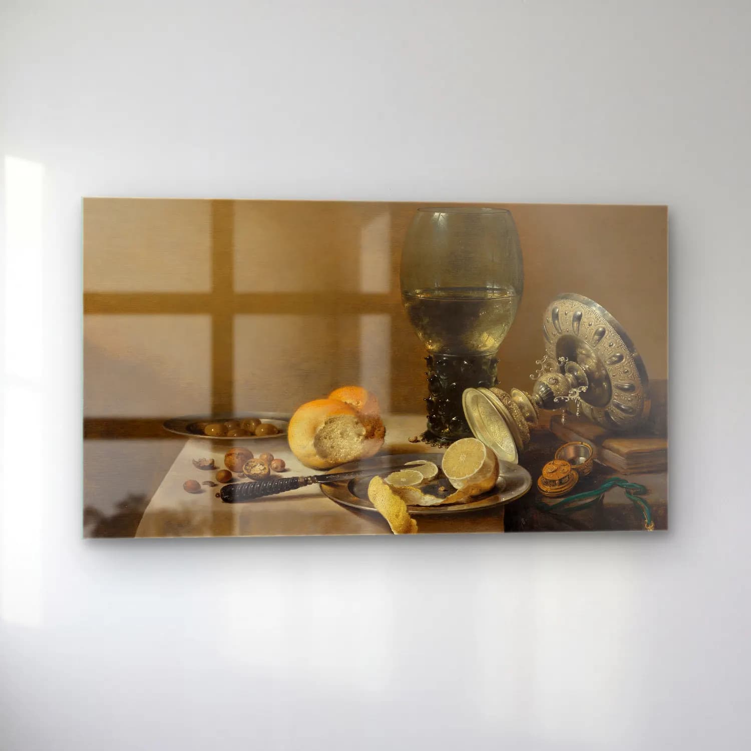 Pieter Claesz – Still Life with Tazza cam tablo — sol açıdan görünüm