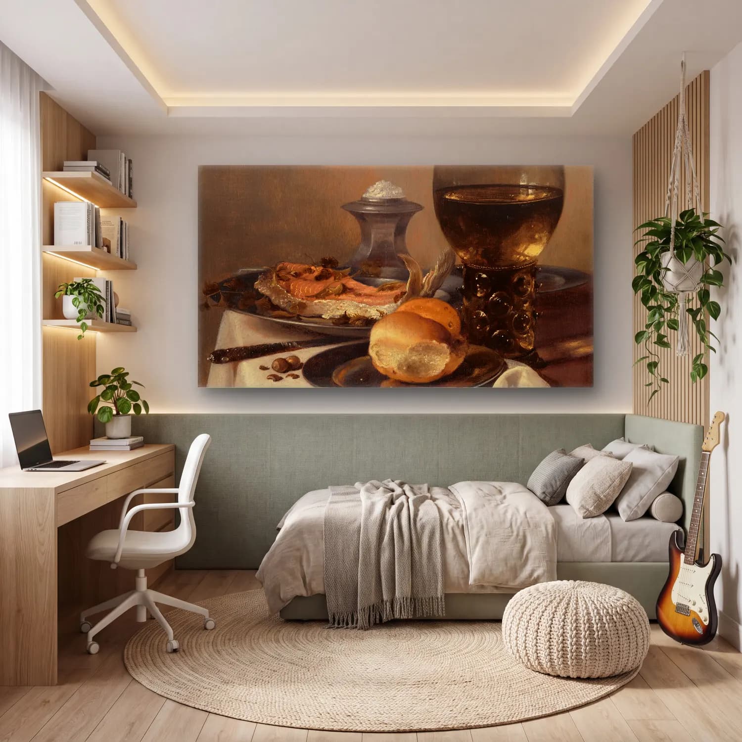 Pieter Claesz – Still Life with a Salt cam tablo — genç odasında
