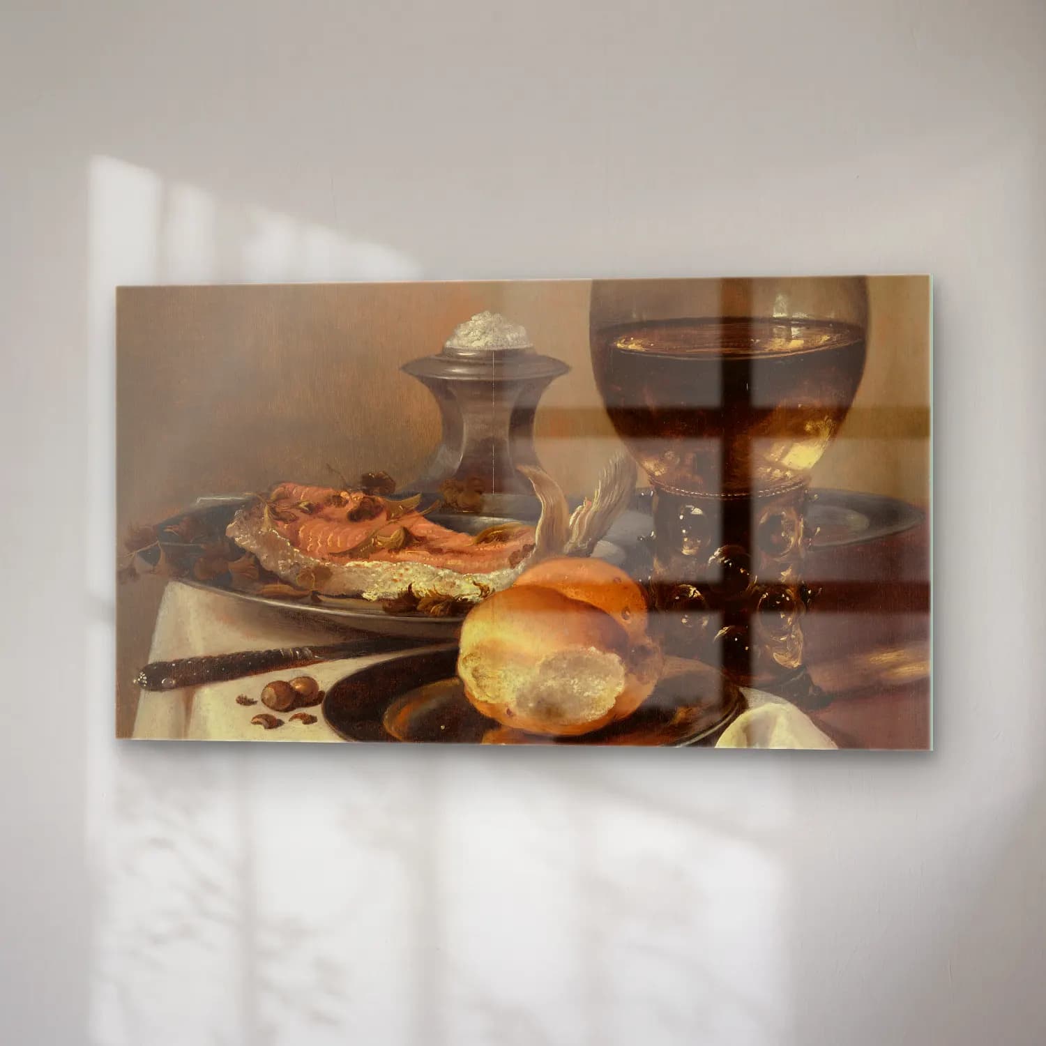 Pieter Claesz – Still Life with a Salt cam tablo — sağ açıdan görünüm