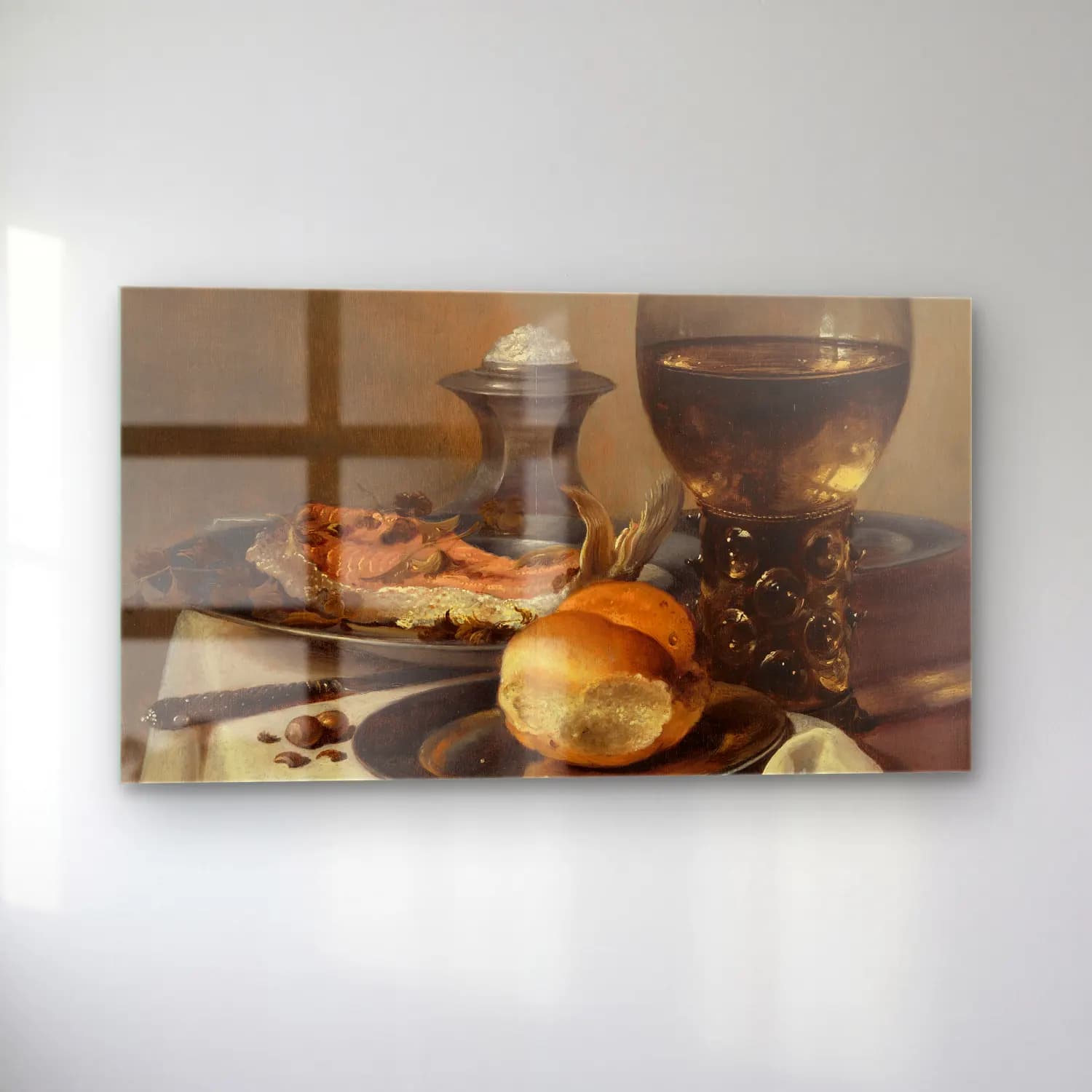 Pieter Claesz – Still Life with a Salt cam tablo — sol açıdan görünüm