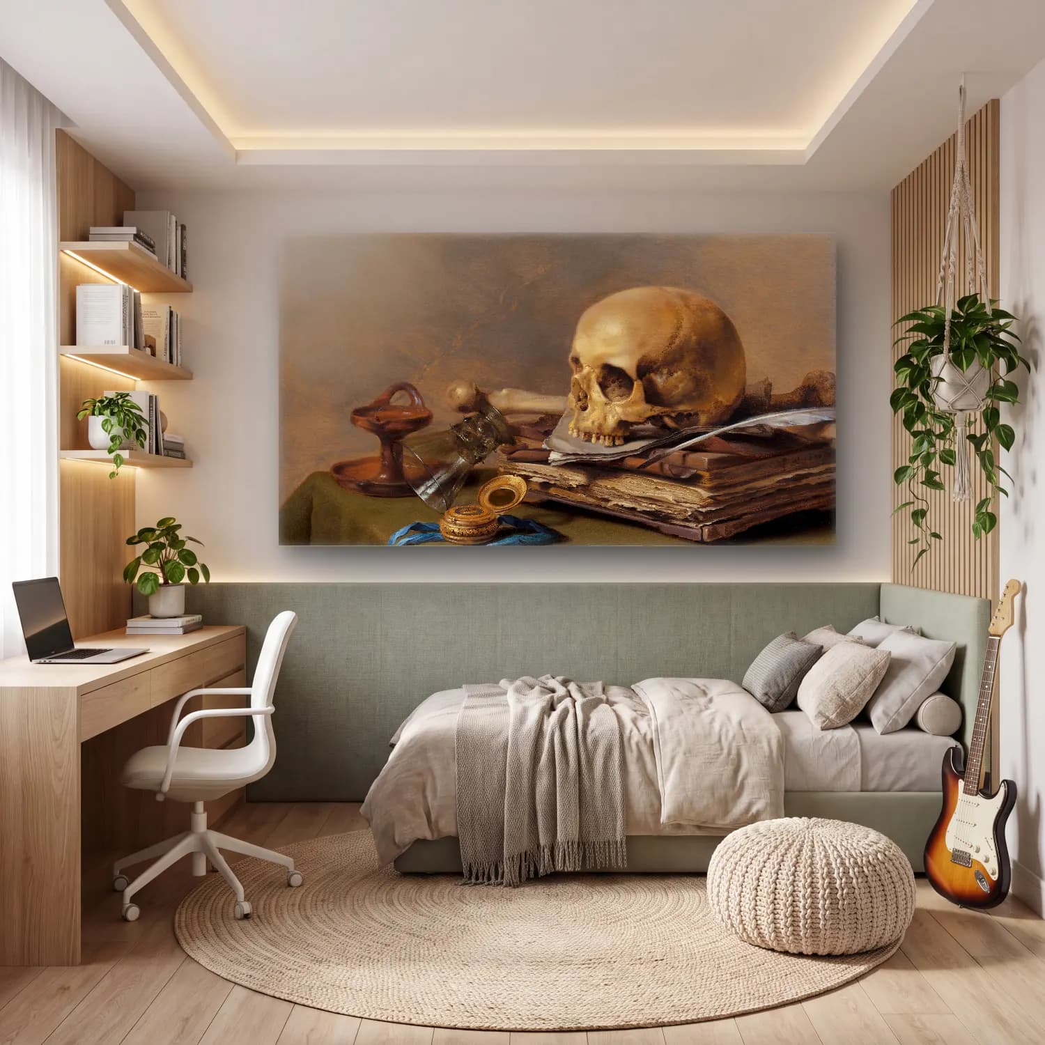 Pieter Claesz – Vanitas Still Life cam tablo — genç odasında