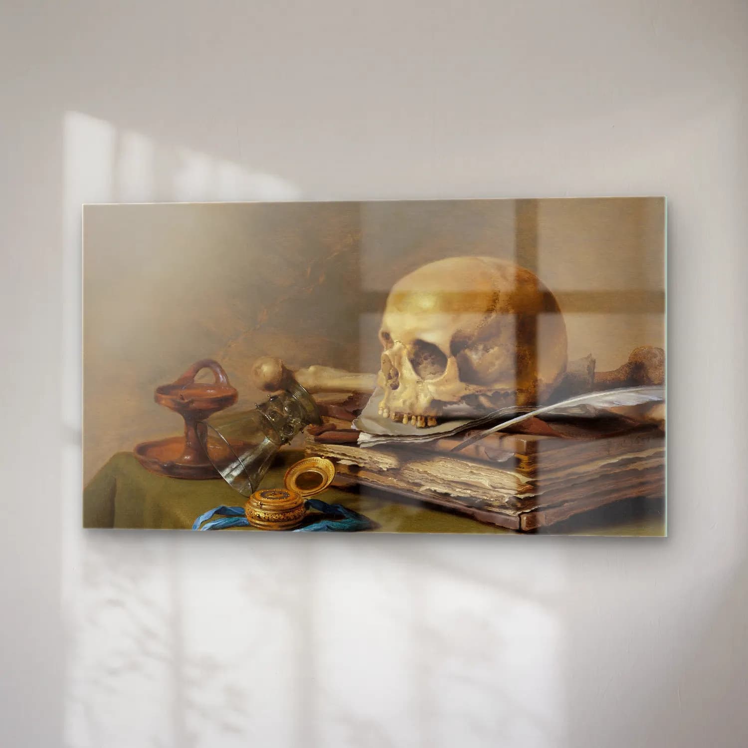 Pieter Claesz – Vanitas Still Life cam tablo — sağ açıdan görünüm