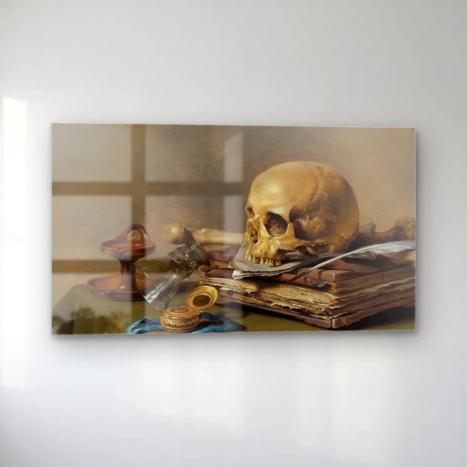 Pieter Claesz – Vanitas Still Life cam tablo — sol açıdan görünüm