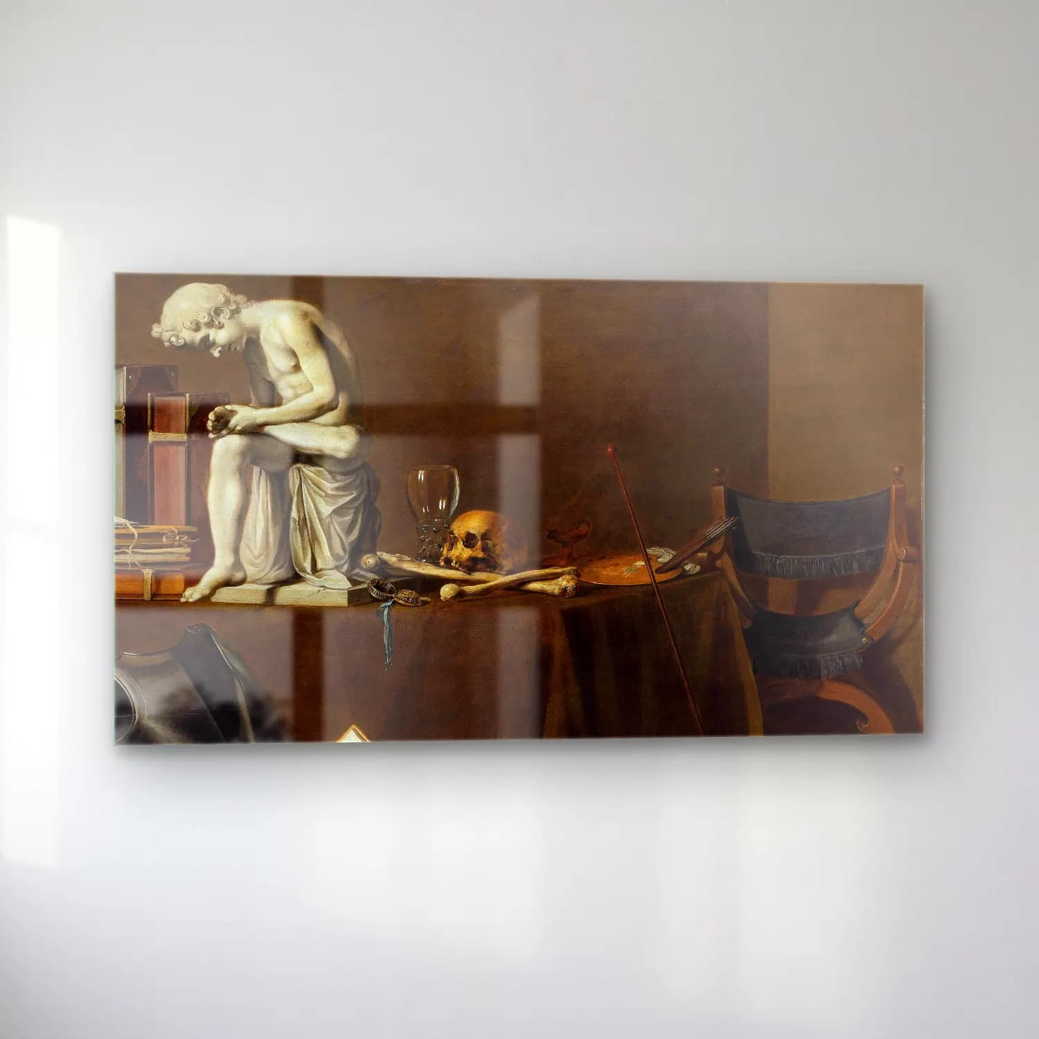 Pieter Claesz – Vanitas Still Life with the Spinario cam tablo — sol açıdan görünüm