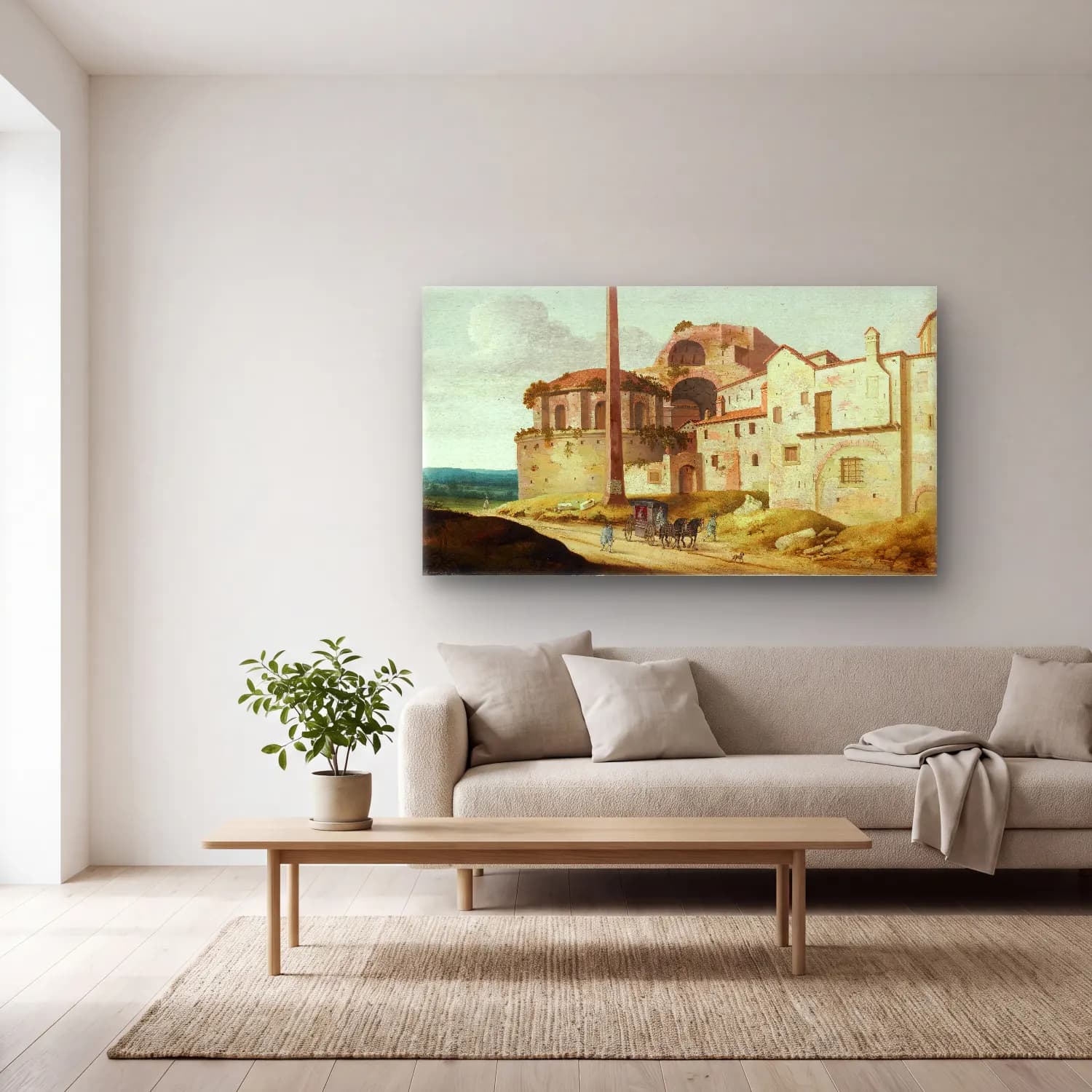Pieter Jansz Saenredam – Church of Santa Maria della Febbre,Rome cam tablo — açık renk salonda