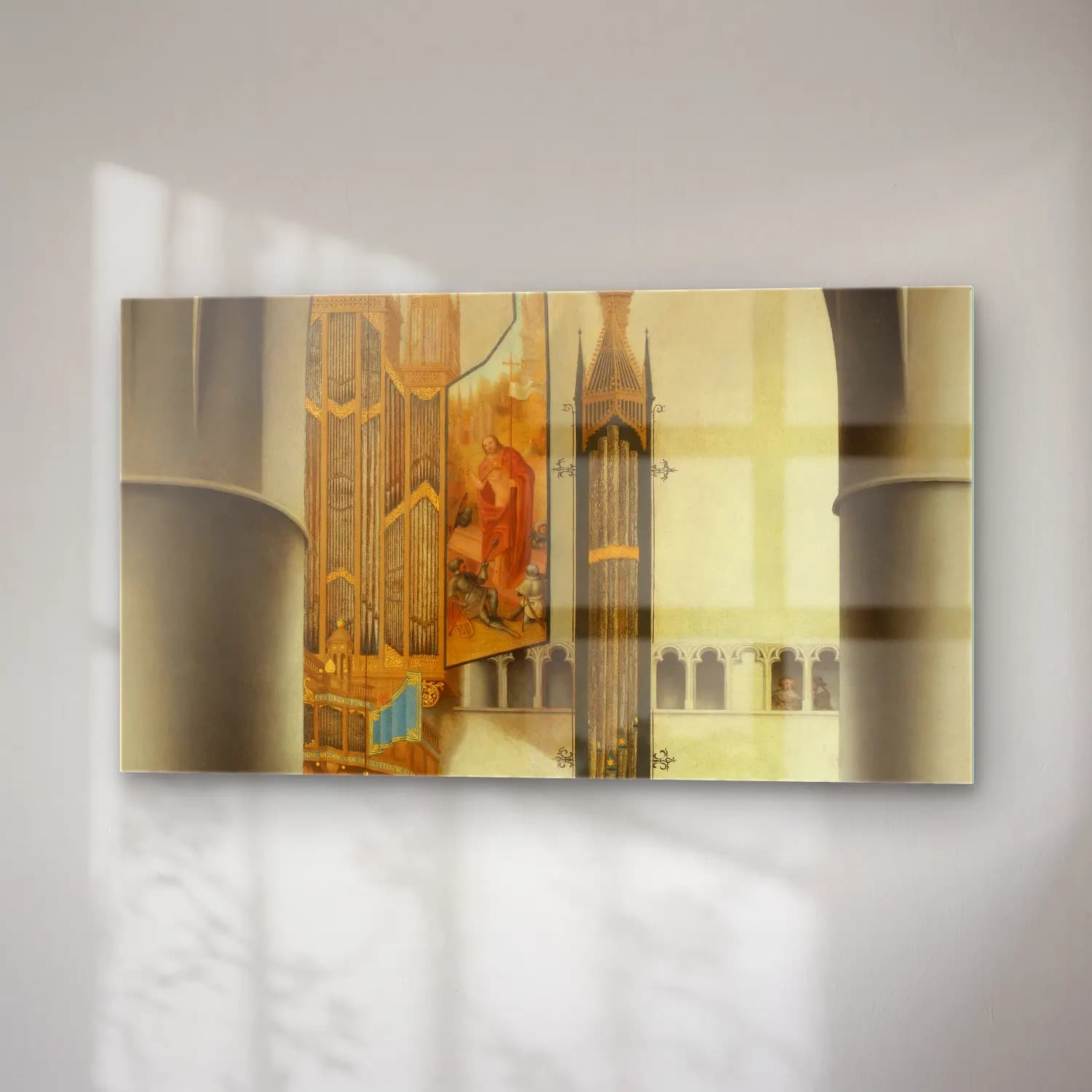 Pieter Jansz Saenredam – Interior of the Church of St Bavo in Haarlem cam tablo — sağ açıdan görünüm