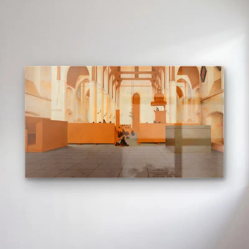 Pieter Jansz Saenredam – Interior of the Sint-Odulphuskerk in Assendelft cam tablo — Pieter Jansz Saenredam – Interior of the Sint-Odulphuskerk in Assendelft — yağlı boya dini sahne