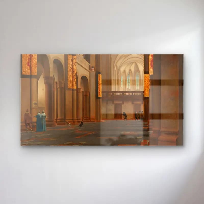 Pieter Jansz Saenredam – The Nave and Choir of the Mariakerk in Utrecht cam tablo — Pieter Jansz Saenredam – The Nave and Choir of the Mariakerk in Utrecht — yağlı boya katedral