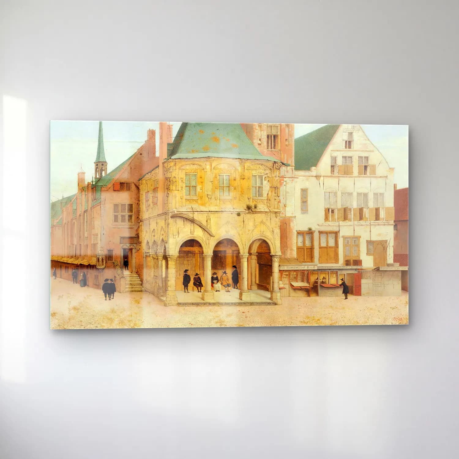 Pieter Jansz Saenredam – The Old Town Hall of Amsterdam cam tablo — sol açıdan görünüm