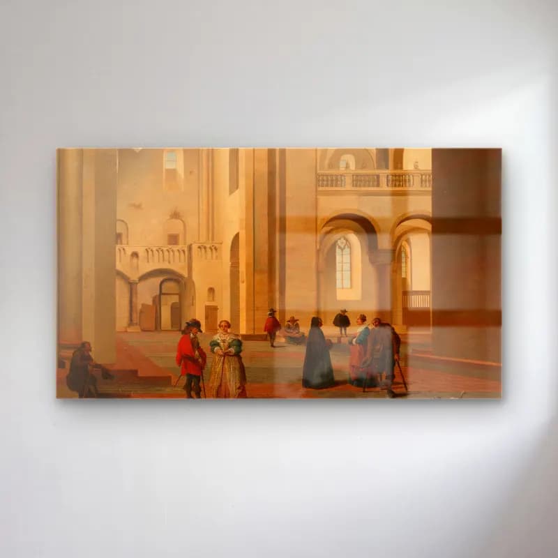 Pieter Jansz Saenredam – The Transept of the Mariakerk in Utrecht, seen from the… cam tablo — Pieter Jansz Saenredam – The Transept of the Mariakerk in Utrecht, seen from the… — yağlı boya dini sahne