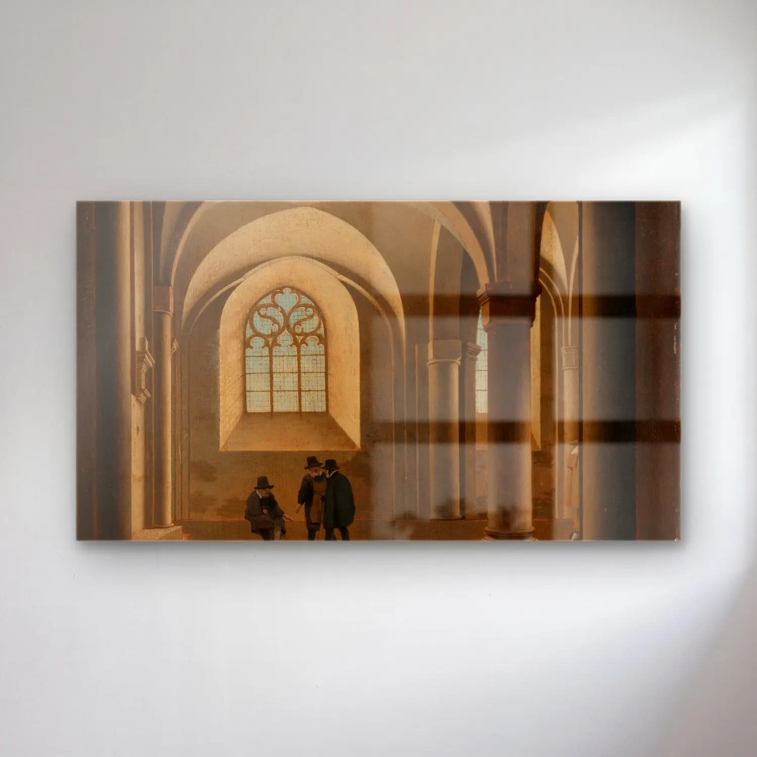 Pieter Jansz Saenredam – The westernmost bays of the south aisle of the Mariakerk in… cam tablo — Pieter Jansz Saenredam – The westernmost bays of the south aisle of the Mariakerk in… — yağlı boya katedral