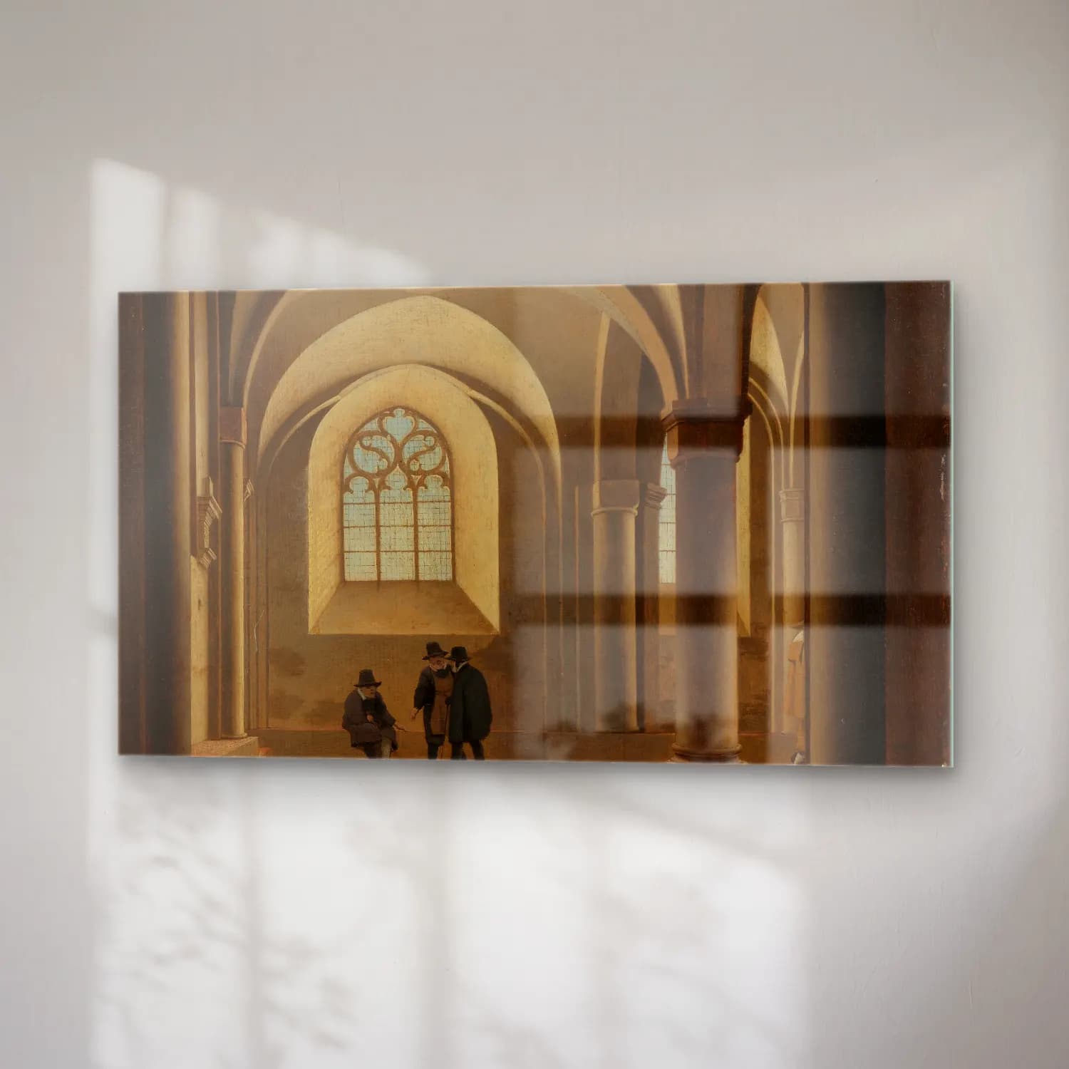 Pieter Jansz Saenredam – The westernmost bays of the south aisle of the Mariakerk in… cam tablo — sağ açıdan görünüm