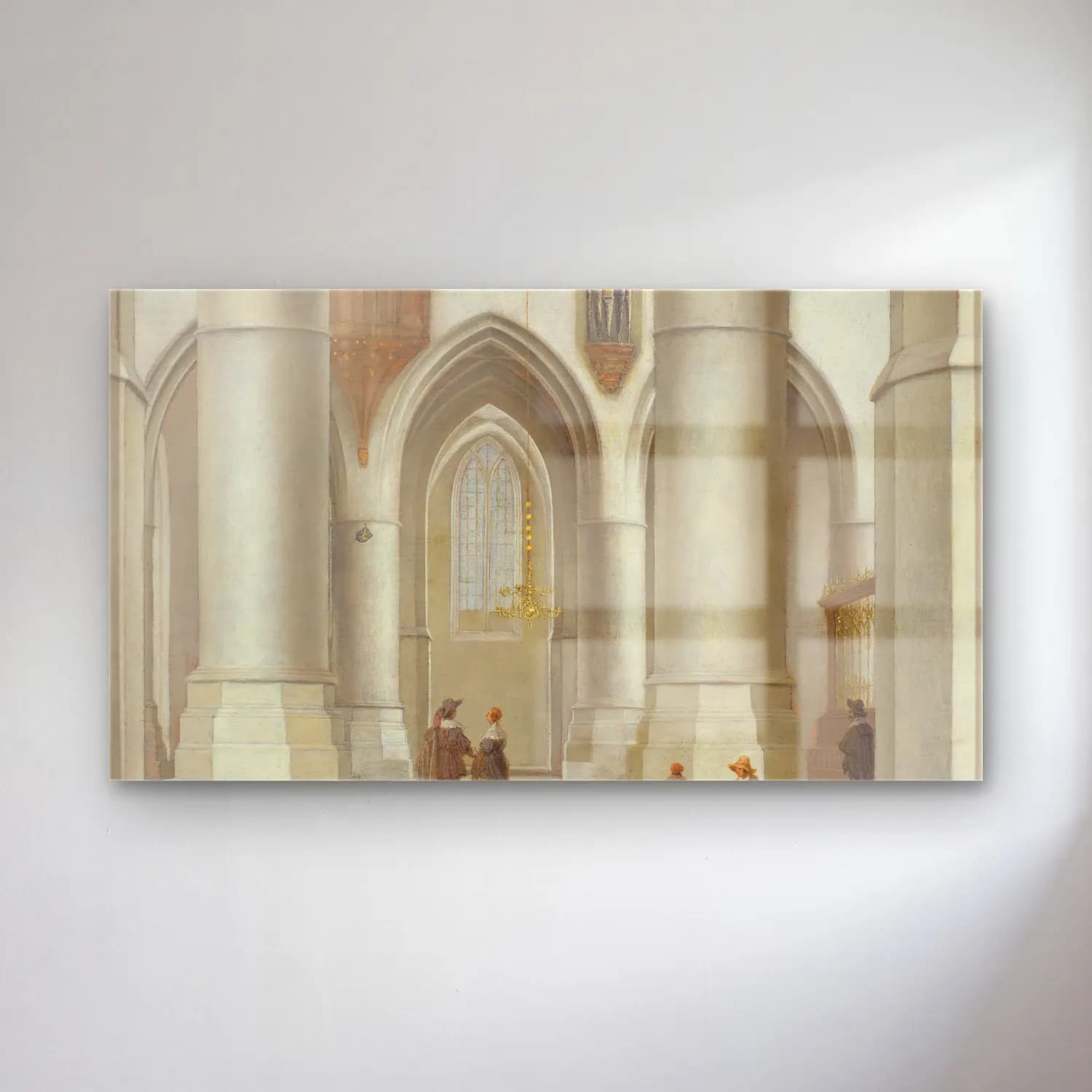 Pieter Jansz Saenredam – View of the interior of the St. Bavo Church in Haarlem cam tablo — Pieter Jansz Saenredam – View of the interior of the St. Bavo Church in Haarlem — yağlı boya katedral