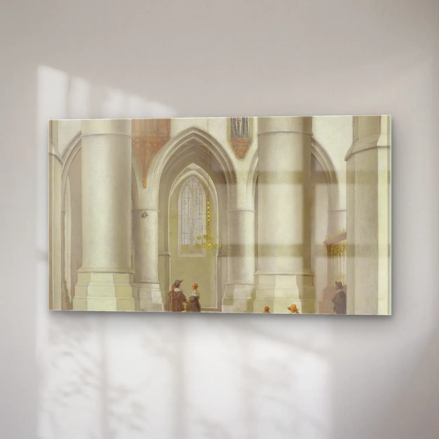 Pieter Jansz Saenredam – View of the interior of the St. Bavo Church in Haarlem cam tablo — sağ açıdan görünüm