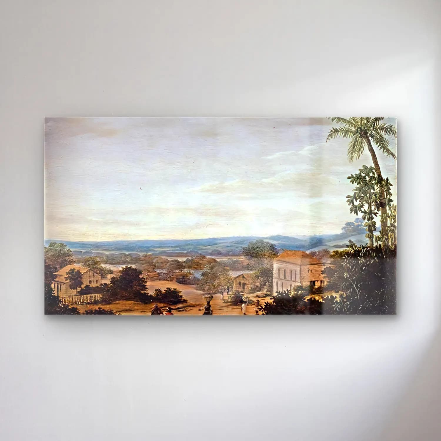 Frans Post – A Brazilian Landscape cam tablo — Frans Post – A Brazilian Landscape — yağlı boya köy sokağı