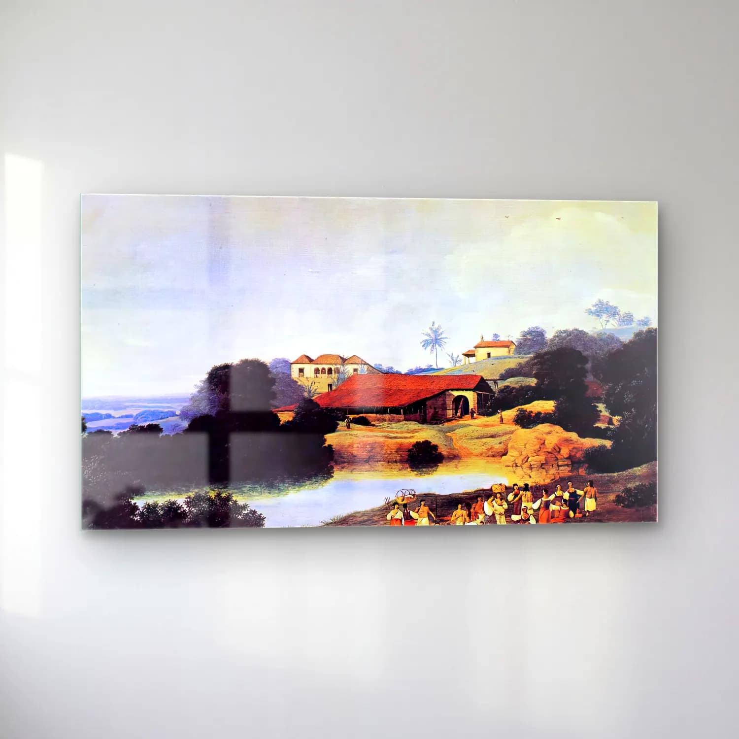 Frans Post – Hacienda cam tablo — sol açıdan görünüm