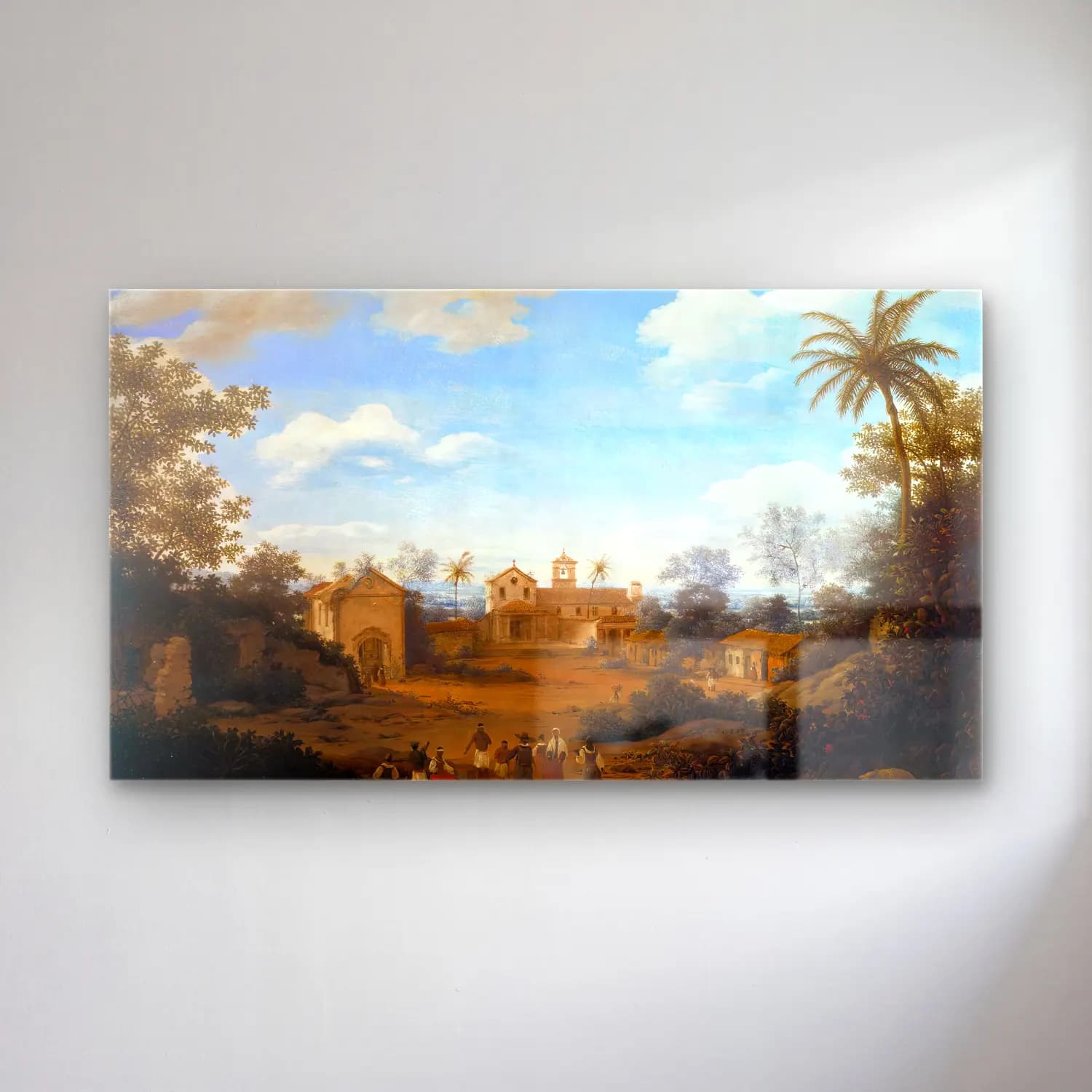Frans Post – The Church of Sts Cosmas and Damian and the Franciscan… cam tablo — Frans Post – The Church of Sts Cosmas and Damian and the Franciscan… — yağlı boya dini sahne