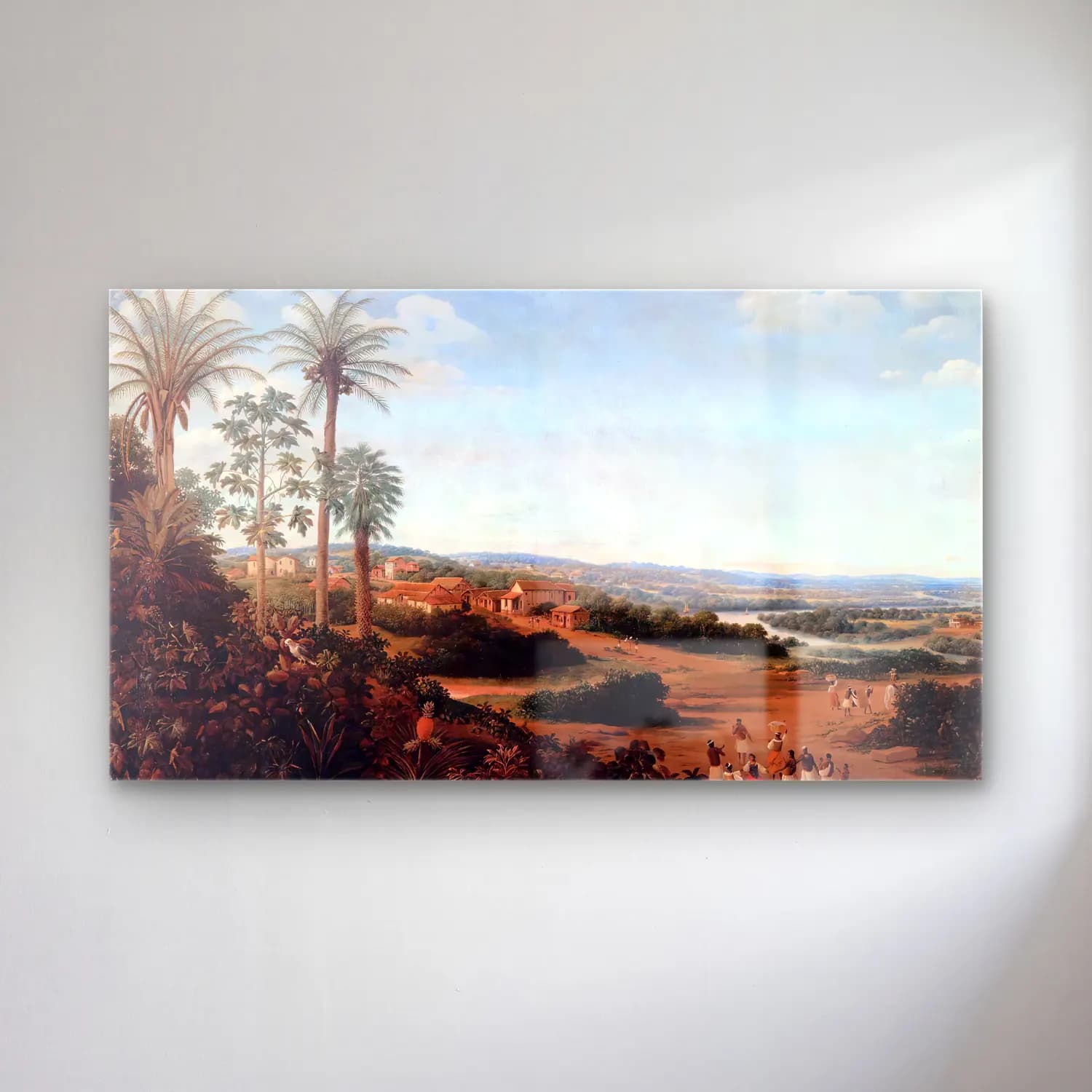 Frans Post – The Home of a Labrador in Brazil cam tablo — Frans Post – The Home of a Labrador in Brazil — yağlı boya i̇talyan sahili