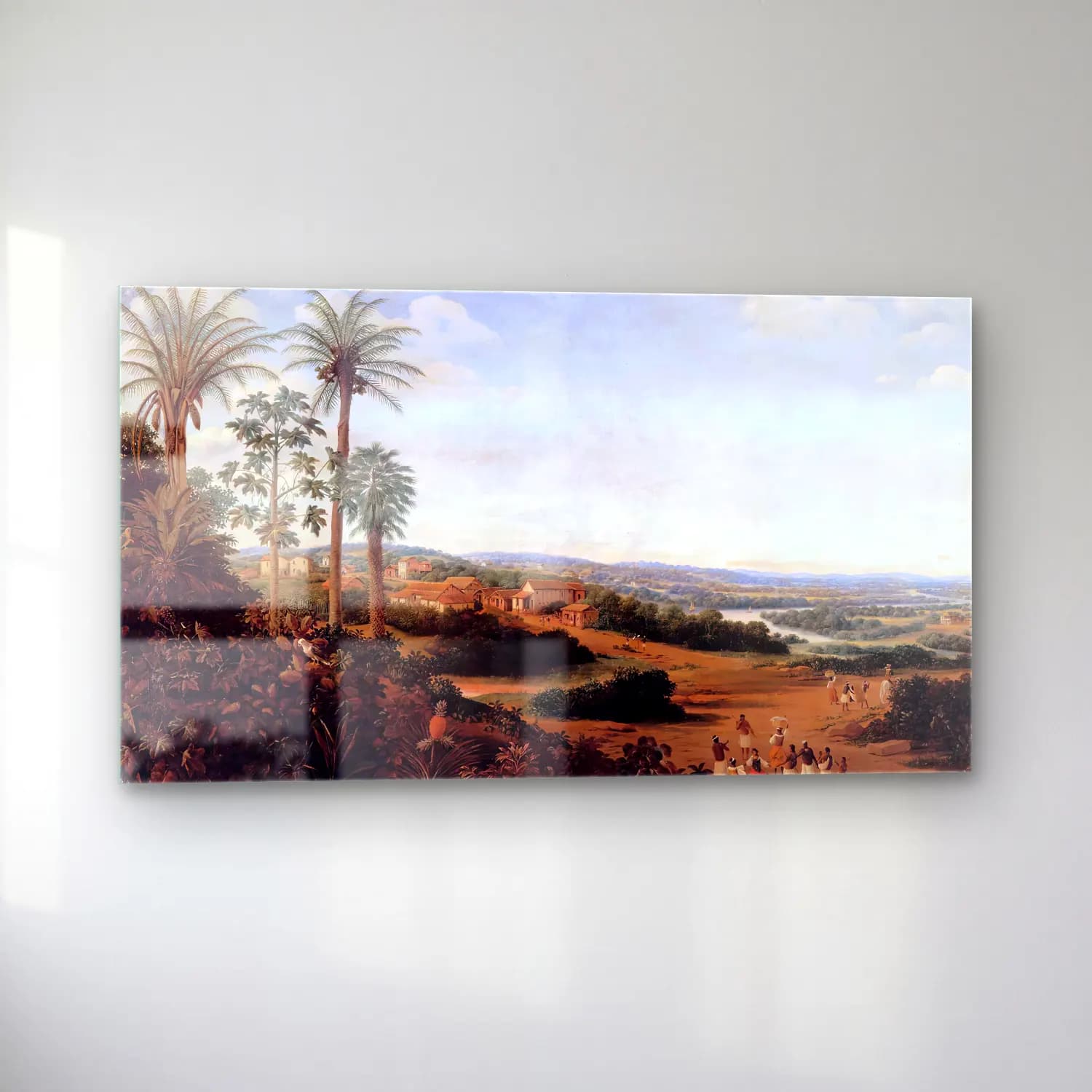 Frans Post – The Home of a Labrador in Brazil cam tablo — sol açıdan görünüm