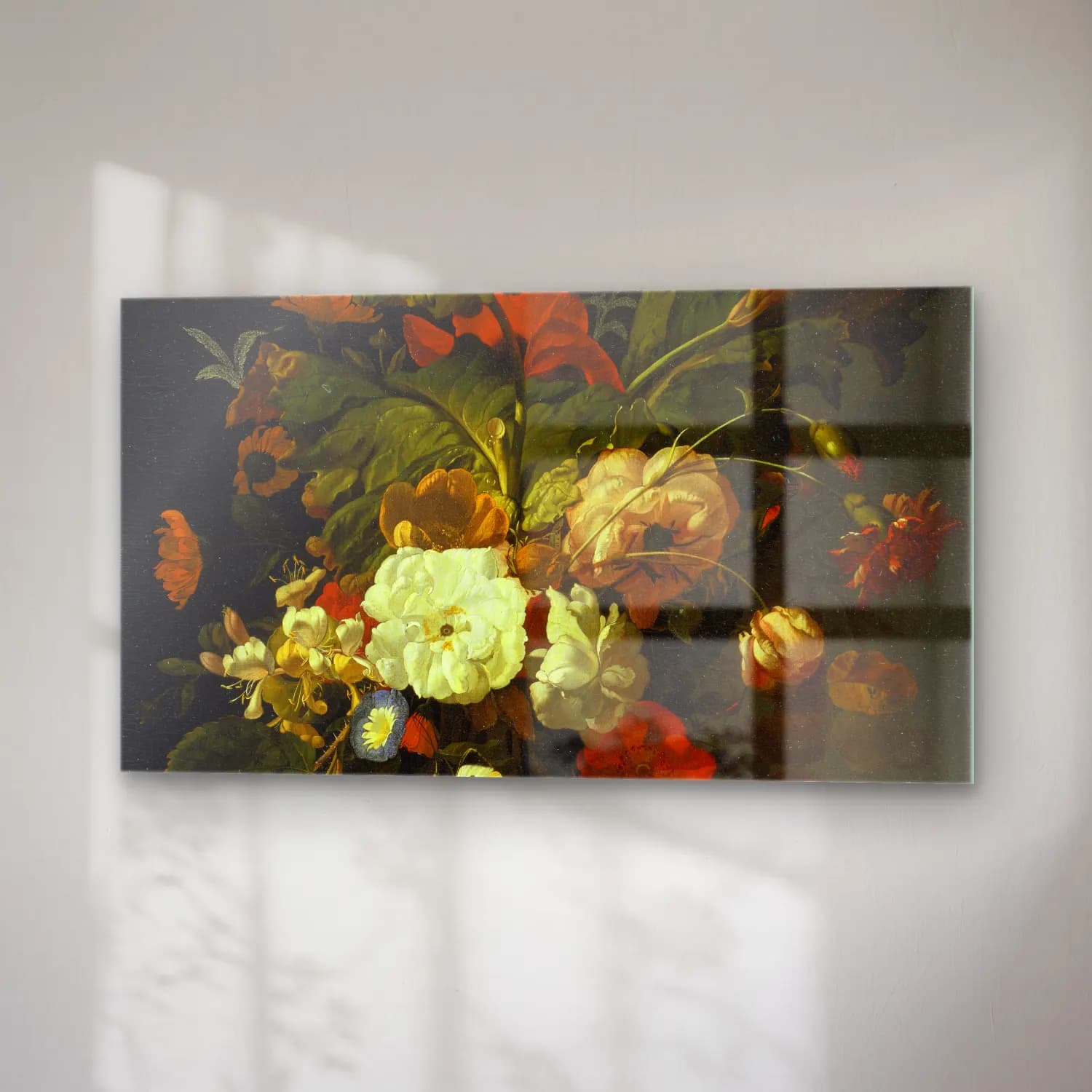 Rachel Ruysch – Still Life With Bouquet Of Flowers cam tablo — sağ açıdan görünüm