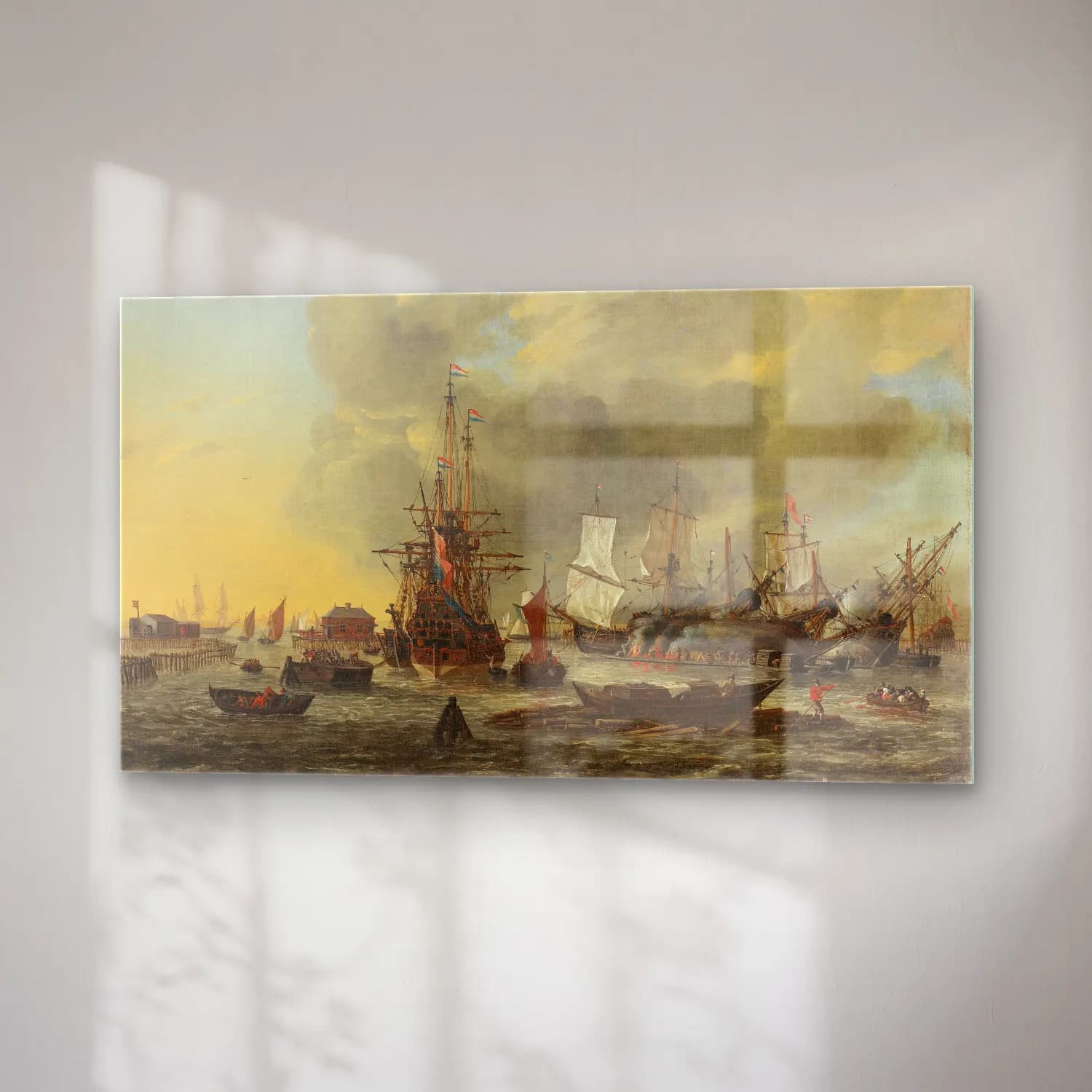 Reinier Nooms – The Caulking of Ships at the Bothuisje on Het IJ in… cam tablo — sağ açıdan görünüm