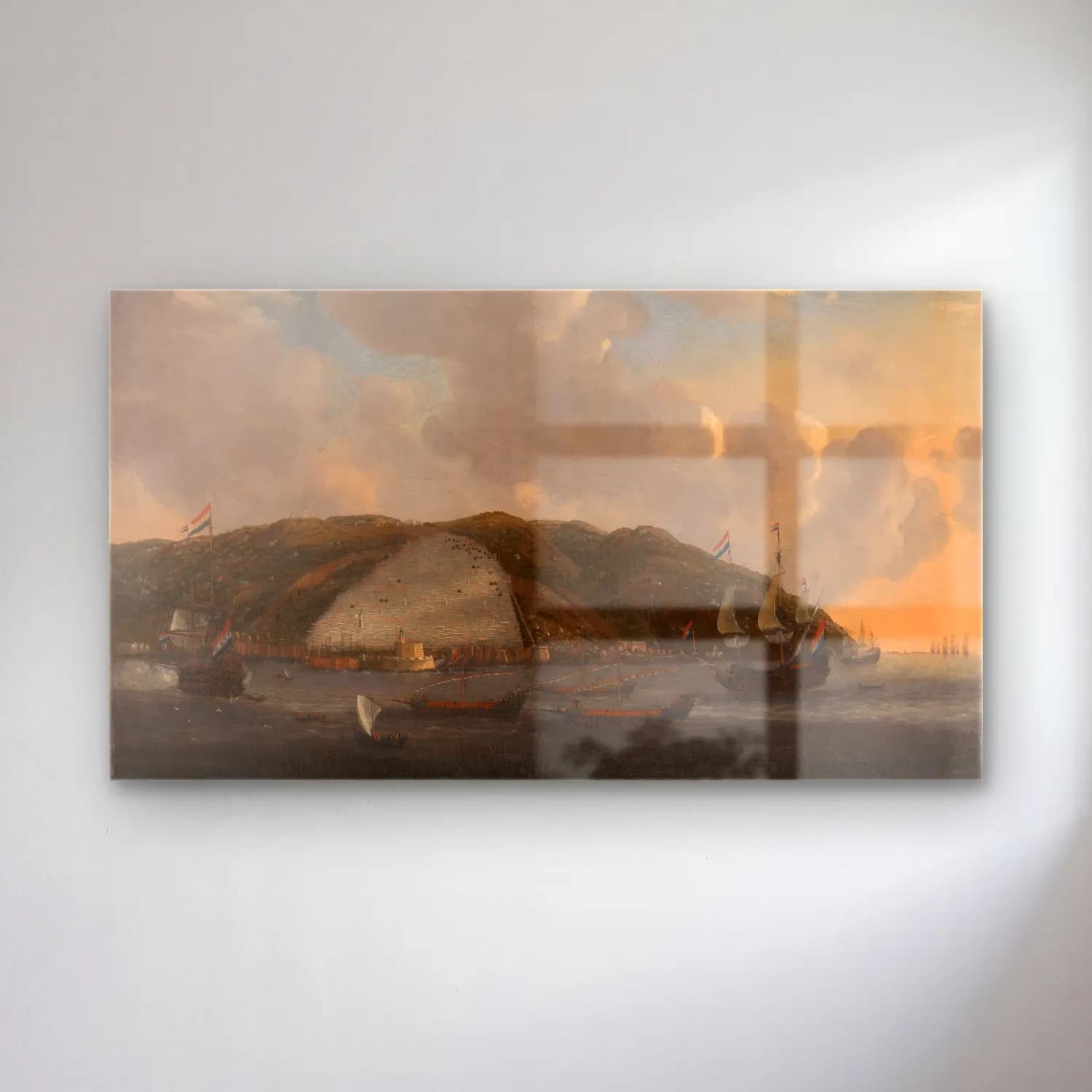 Reinier Nooms – View of Algiers cam tablo — Reinier Nooms – View of Algiers — yağlı boya liman ve tekneler
