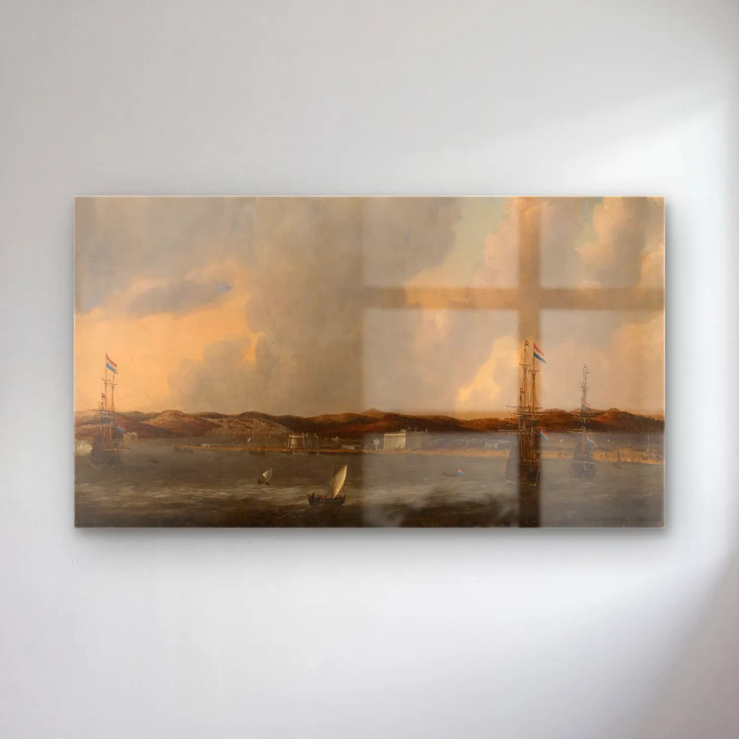 Reinier Nooms – View of Tunis cam tablo — Reinier Nooms – View of Tunis — yağlı boya liman ve tekneler