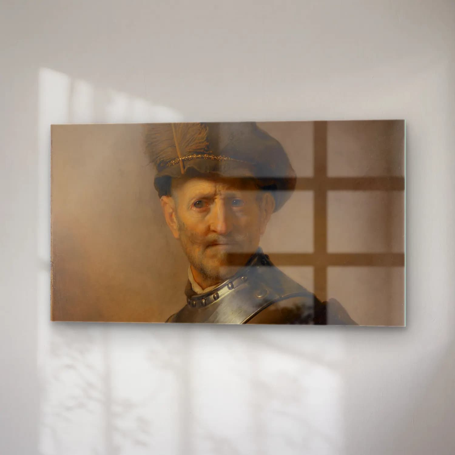 Rembrandt van Rijn – An Old Man in Military Costume cam tablo — sağ açıdan görünüm