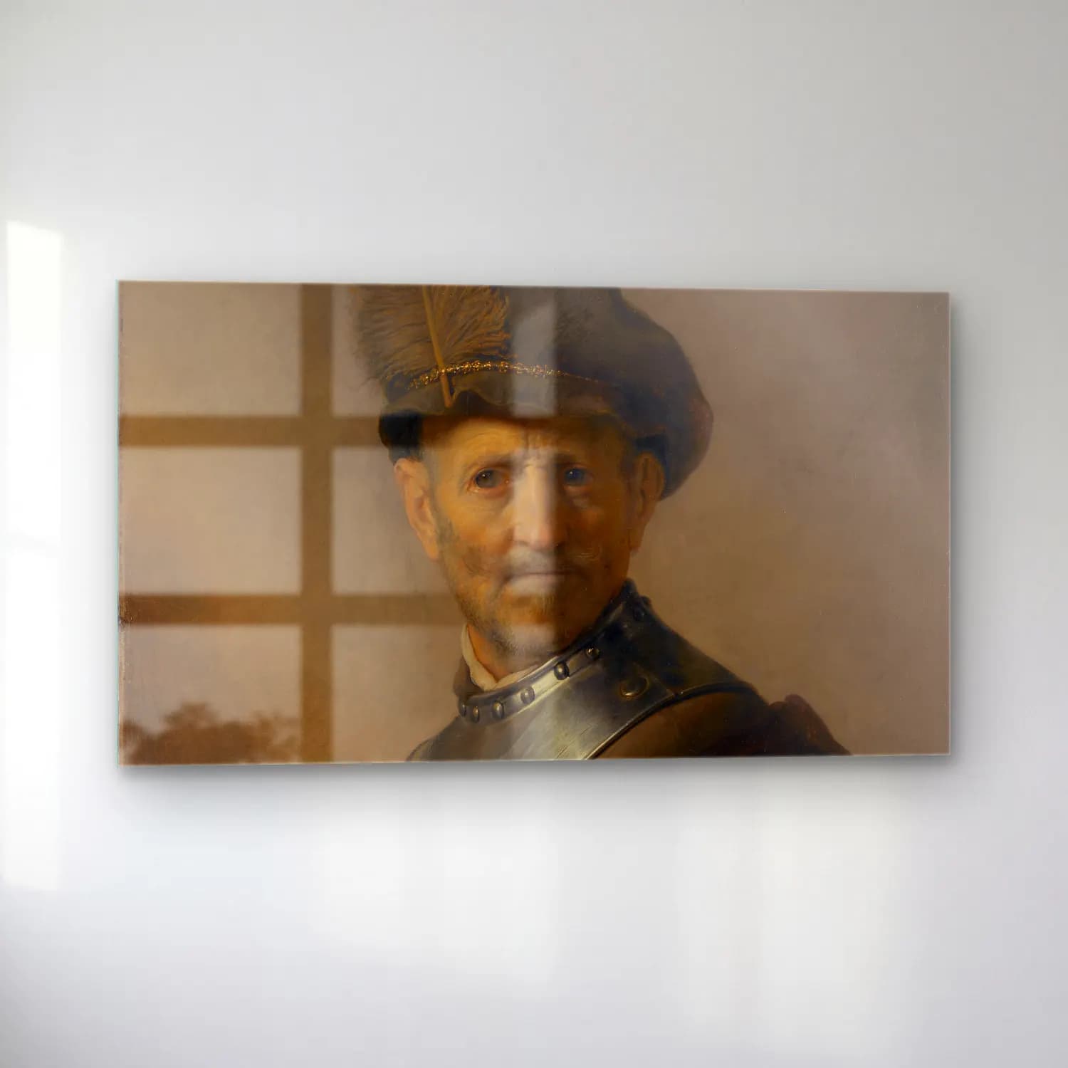 Rembrandt van Rijn – An Old Man in Military Costume cam tablo — sol açıdan görünüm