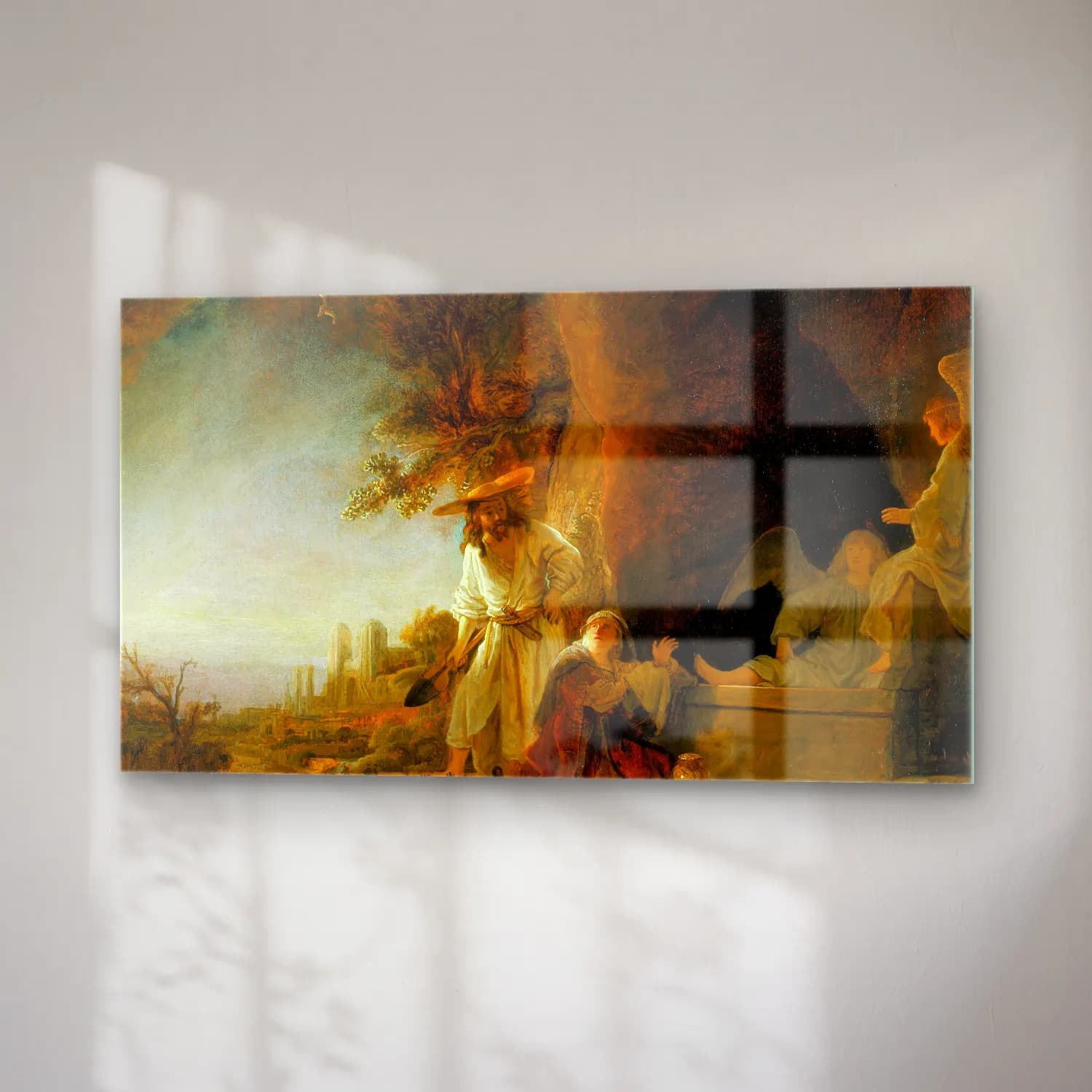 Rembrandt van Rijn – Christ and St Mary Magdalen at the Tomb cam tablo — sağ açıdan görünüm