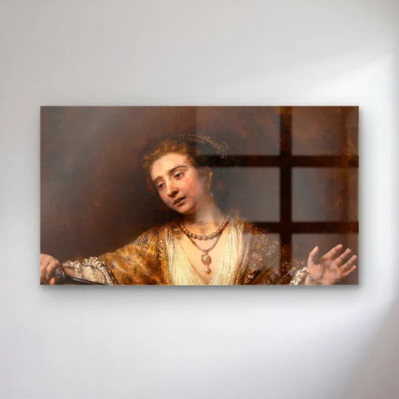 Rembrandt van Rijn – Head Of Christ cam tablo — Rembrandt van Rijn – Head Of Christ — yağlı boya kadın portresi