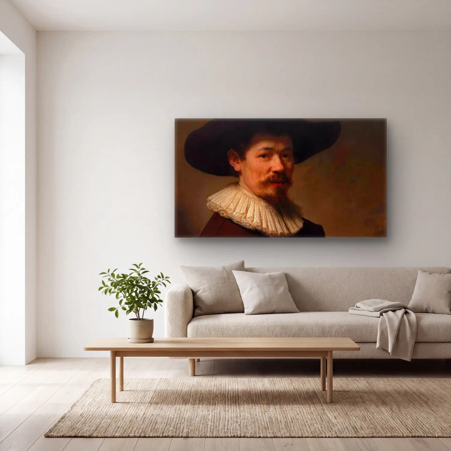 Rembrandt van Rijn – Herman Doomer cam tablo — açık renk salonda