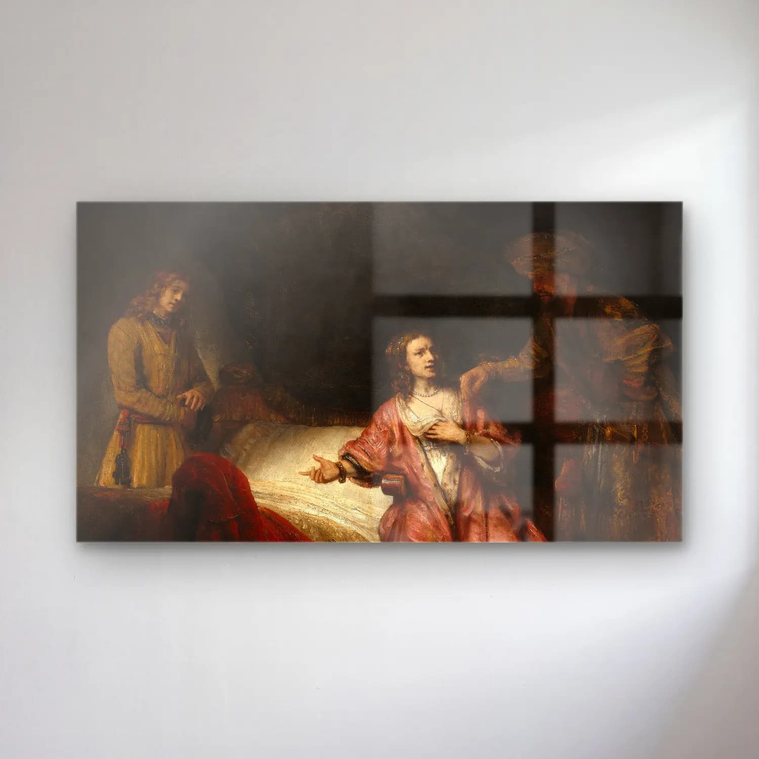 Rembrandt van Rijn – Joseph Accused cam tablo — Rembrandt van Rijn – Joseph Accused — yağlı boya dini sahne