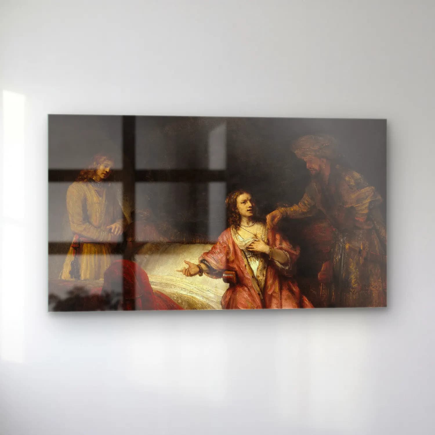 Rembrandt van Rijn – Joseph Accused cam tablo — sol açıdan görünüm